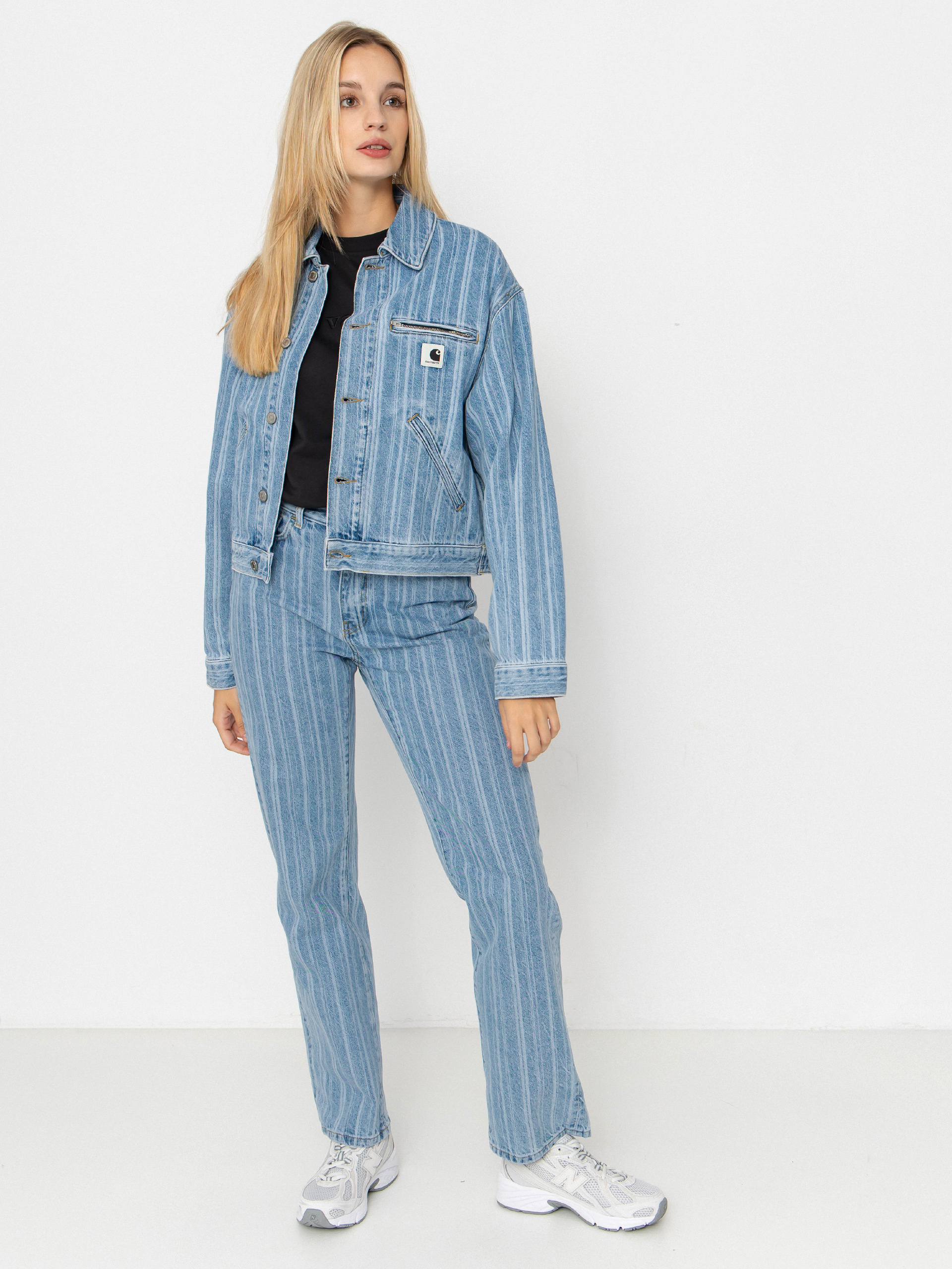 Pantaloni Carhartt WIP Rylan Wmn (rylan stripe/blue/stone bleached)