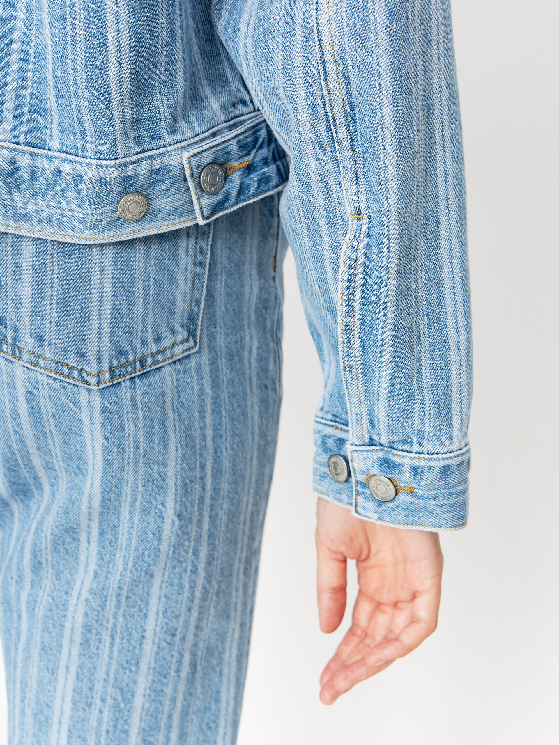 Pantaloni Carhartt WIP Rylan Wmn (rylan stripe/blue/stone bleached)