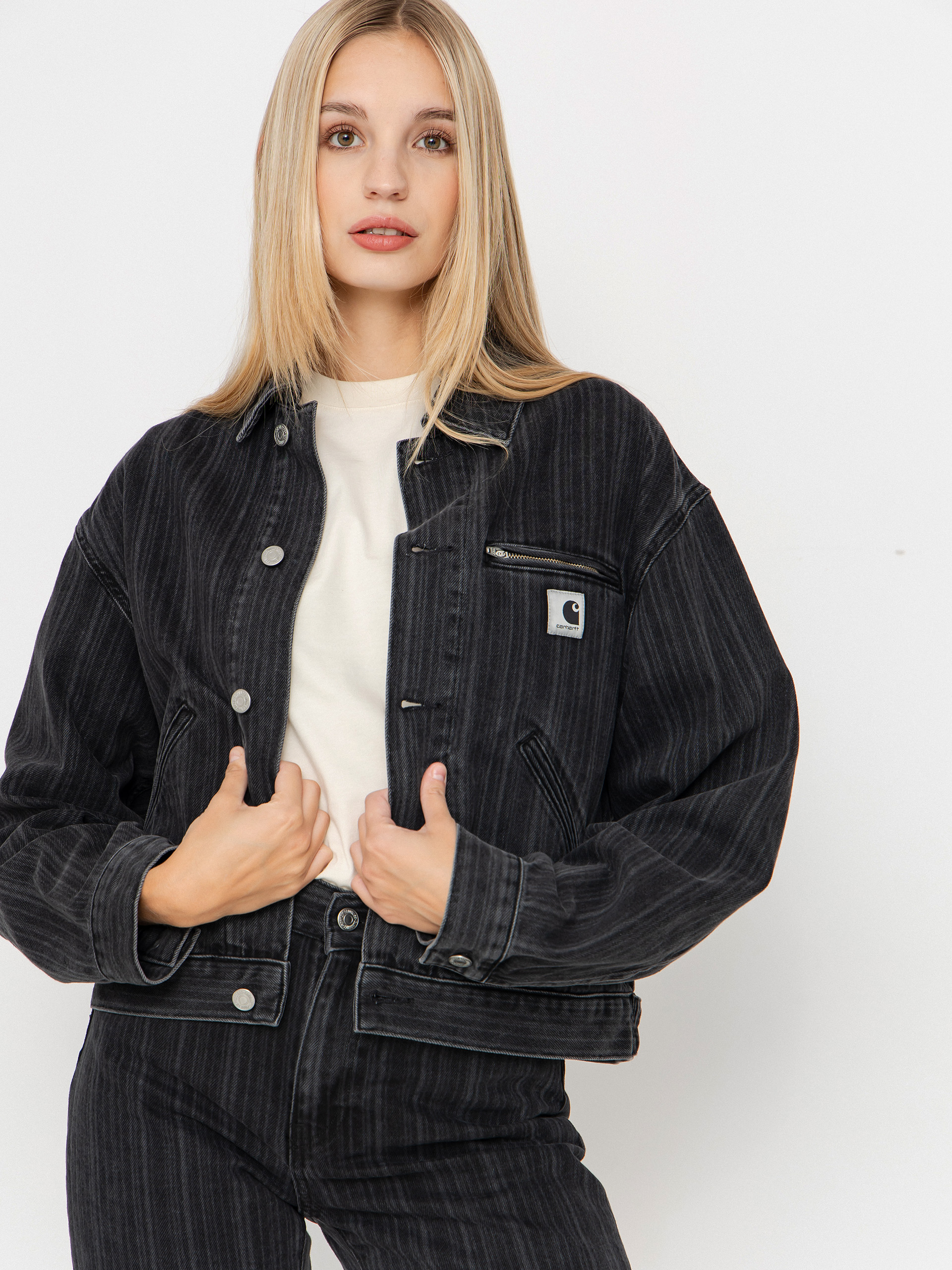 Geacă Carhartt WIP Rylan Wmn (rylan stripe/black/stone washed)