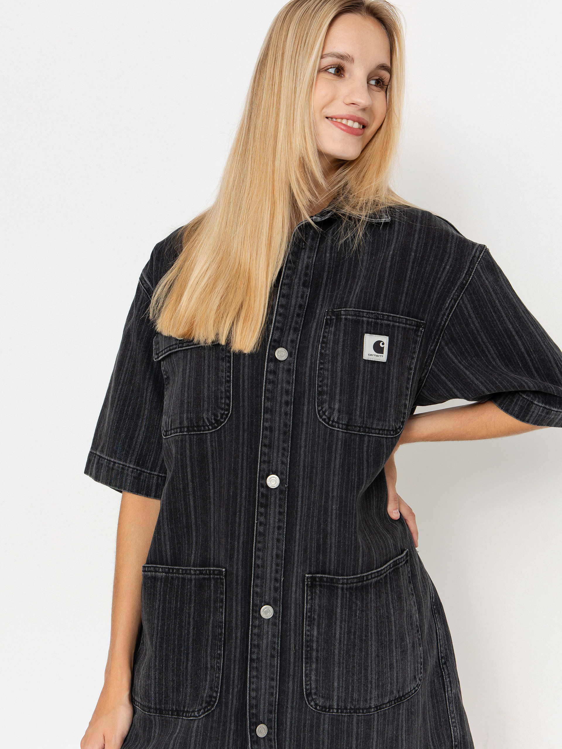 Fustă Carhartt WIP Rylan Dress Wmn (rylan stripe/black/stone washed)