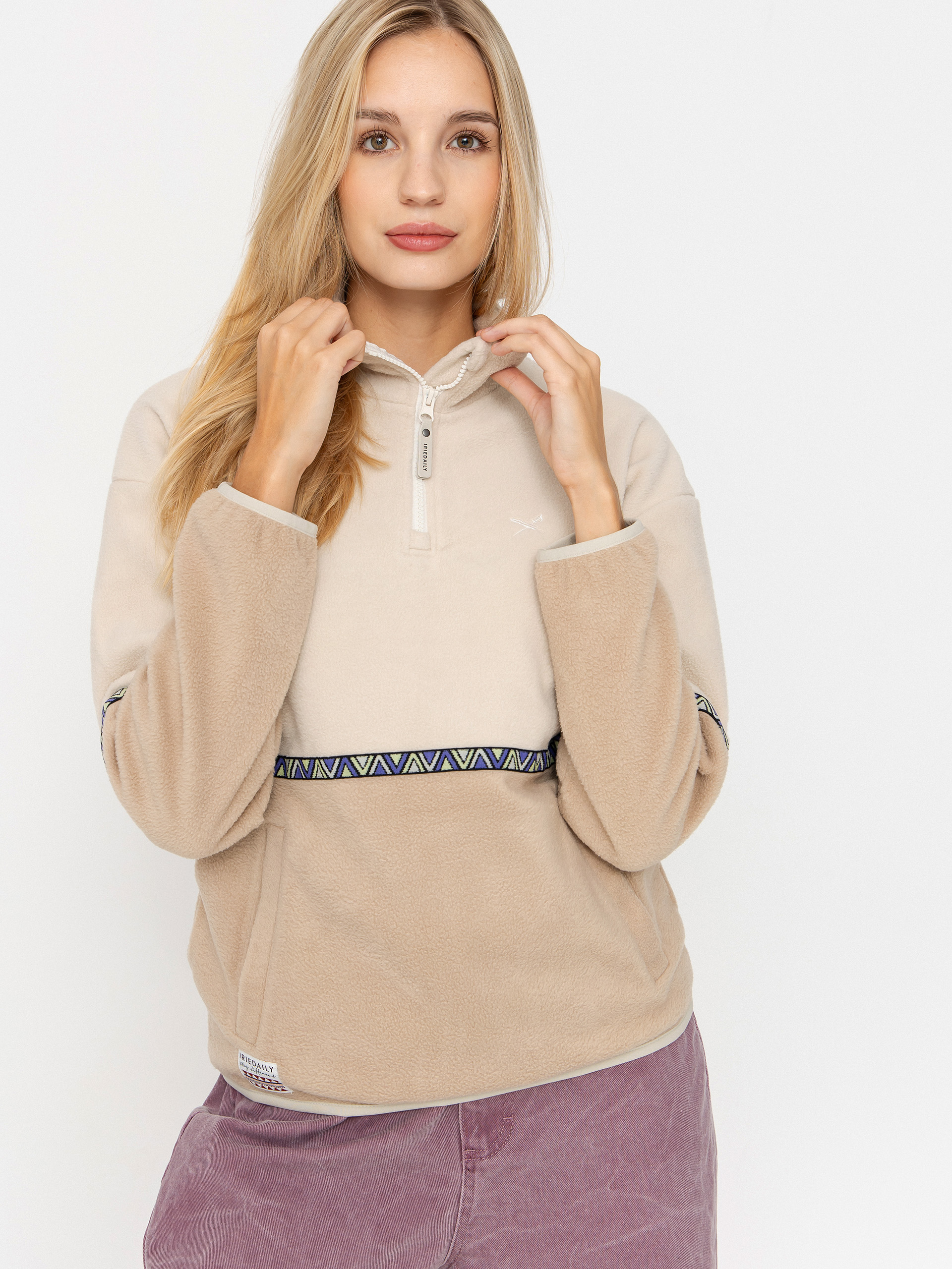 Hanorac din fleece Iriedaily Holina Wmn (khaki)