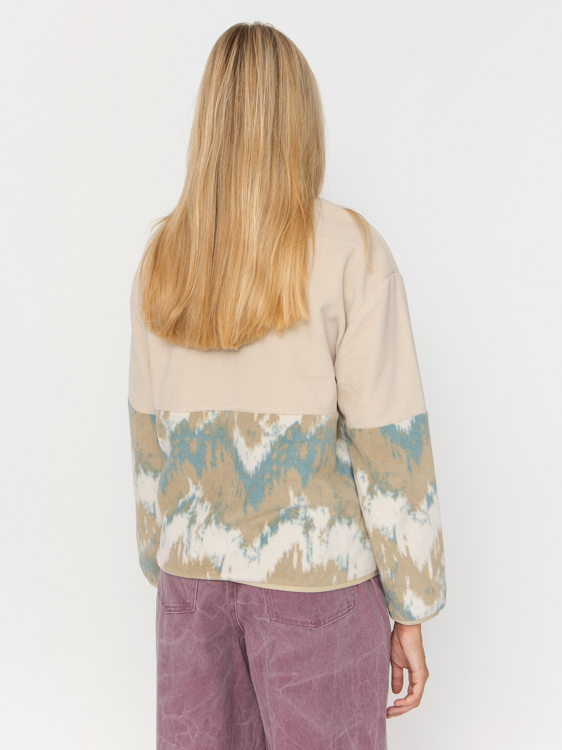 Pentru femei Hanorac din fleece Iriedaily Half Indi Troyer (khaki grey)