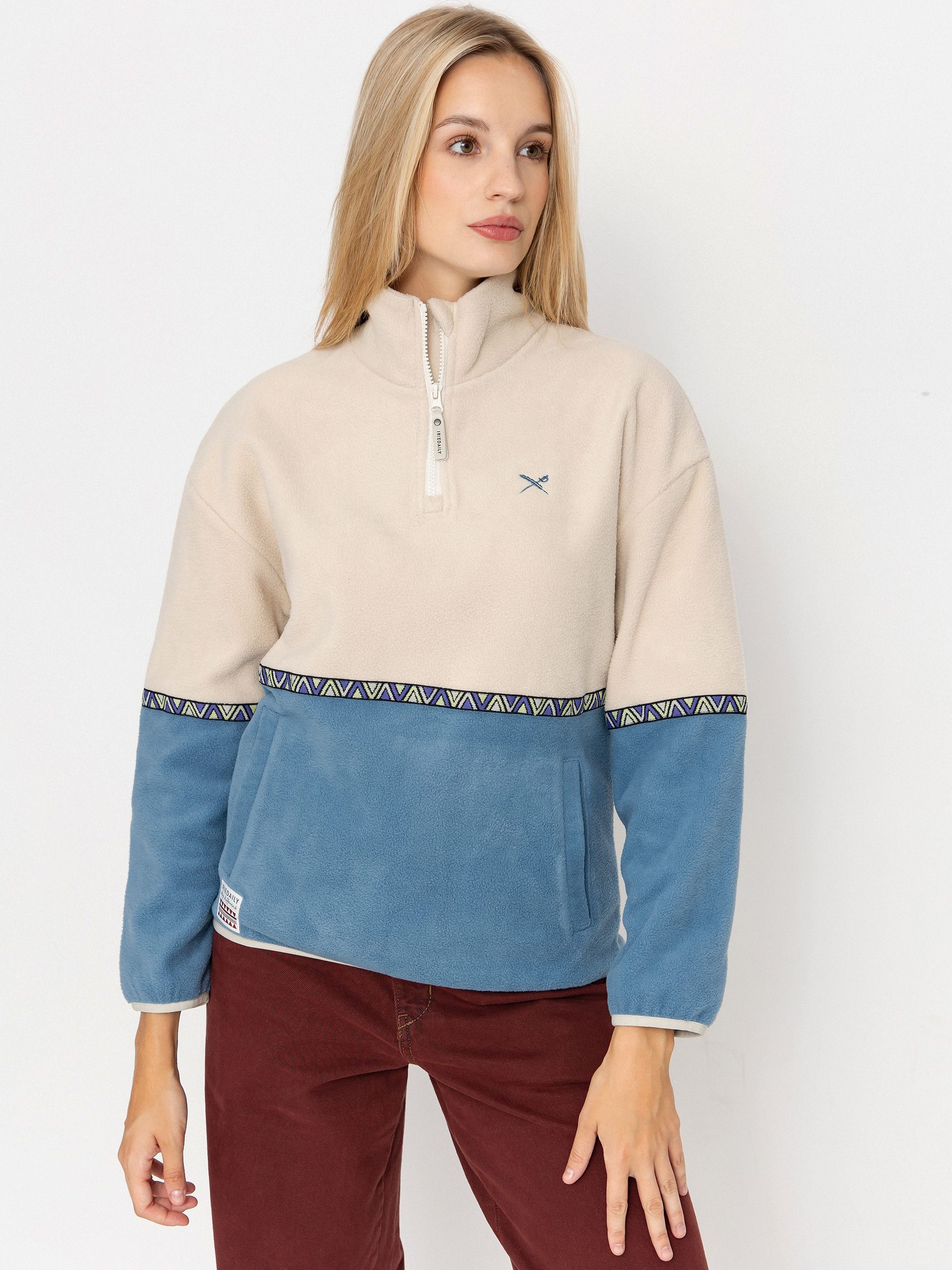 Hanorac din fleece Iriedaily Holina Wmn (grey blue)
