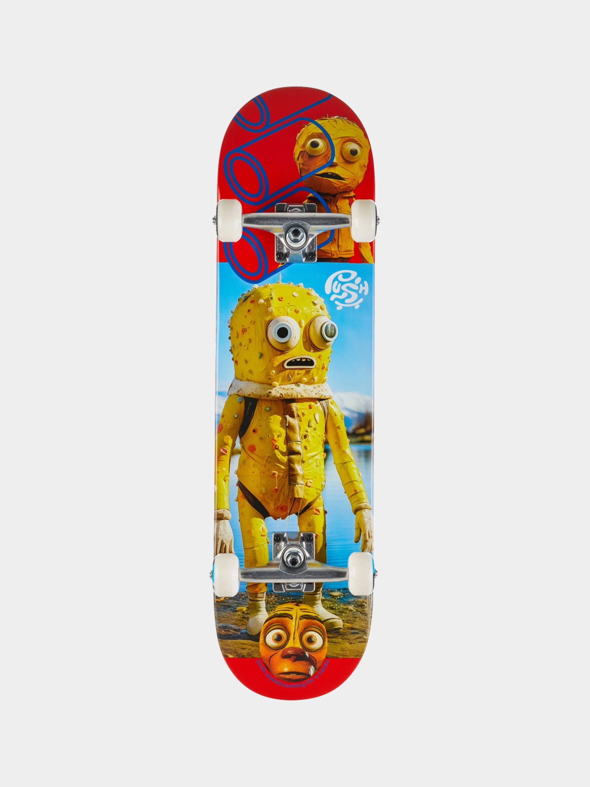 Skateboard Push Yellow Man