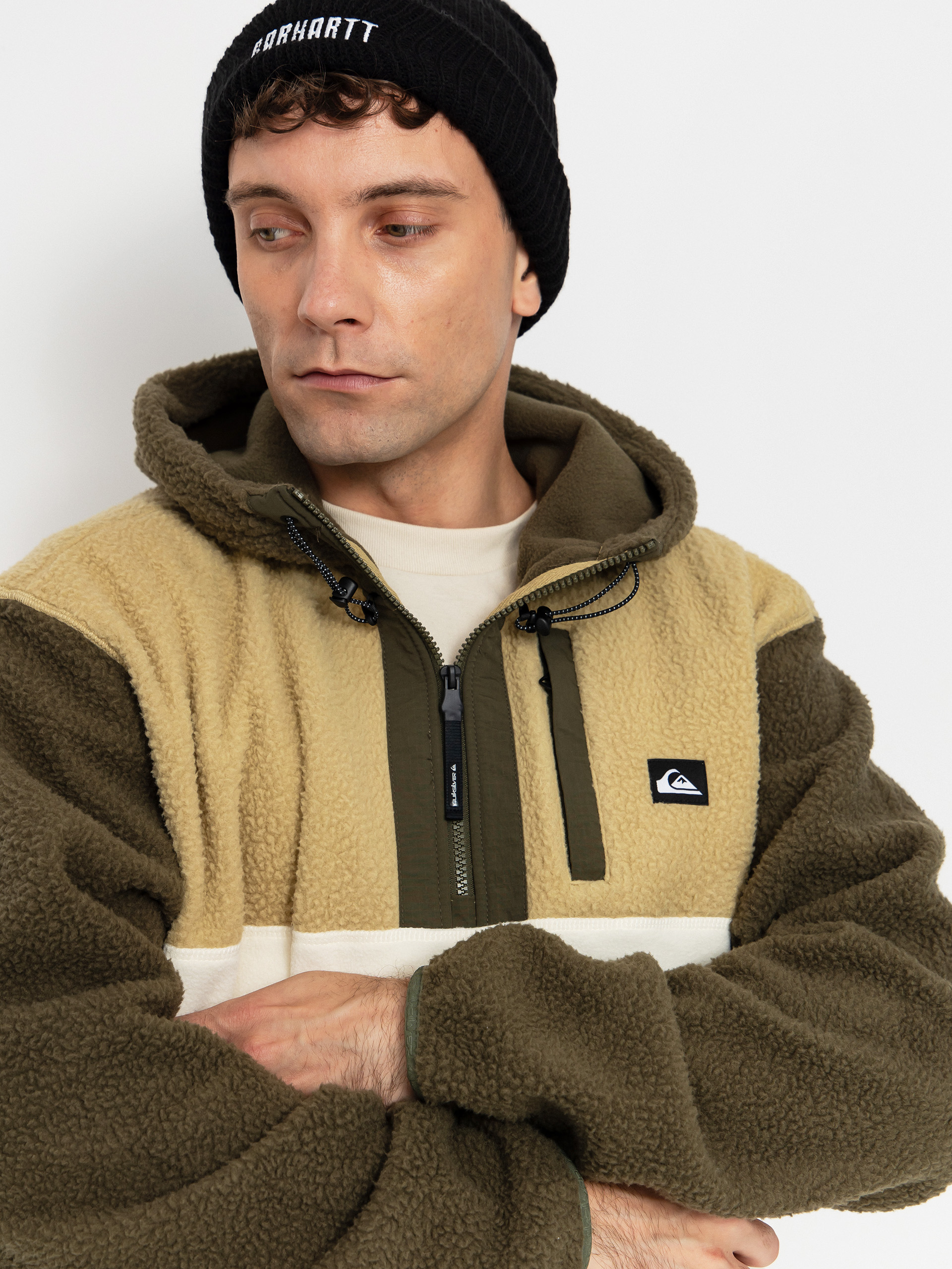 Pentru bărbați Hanorac din fleece Quiksilver Ocean View Mix Up Hoody (grape leaf)