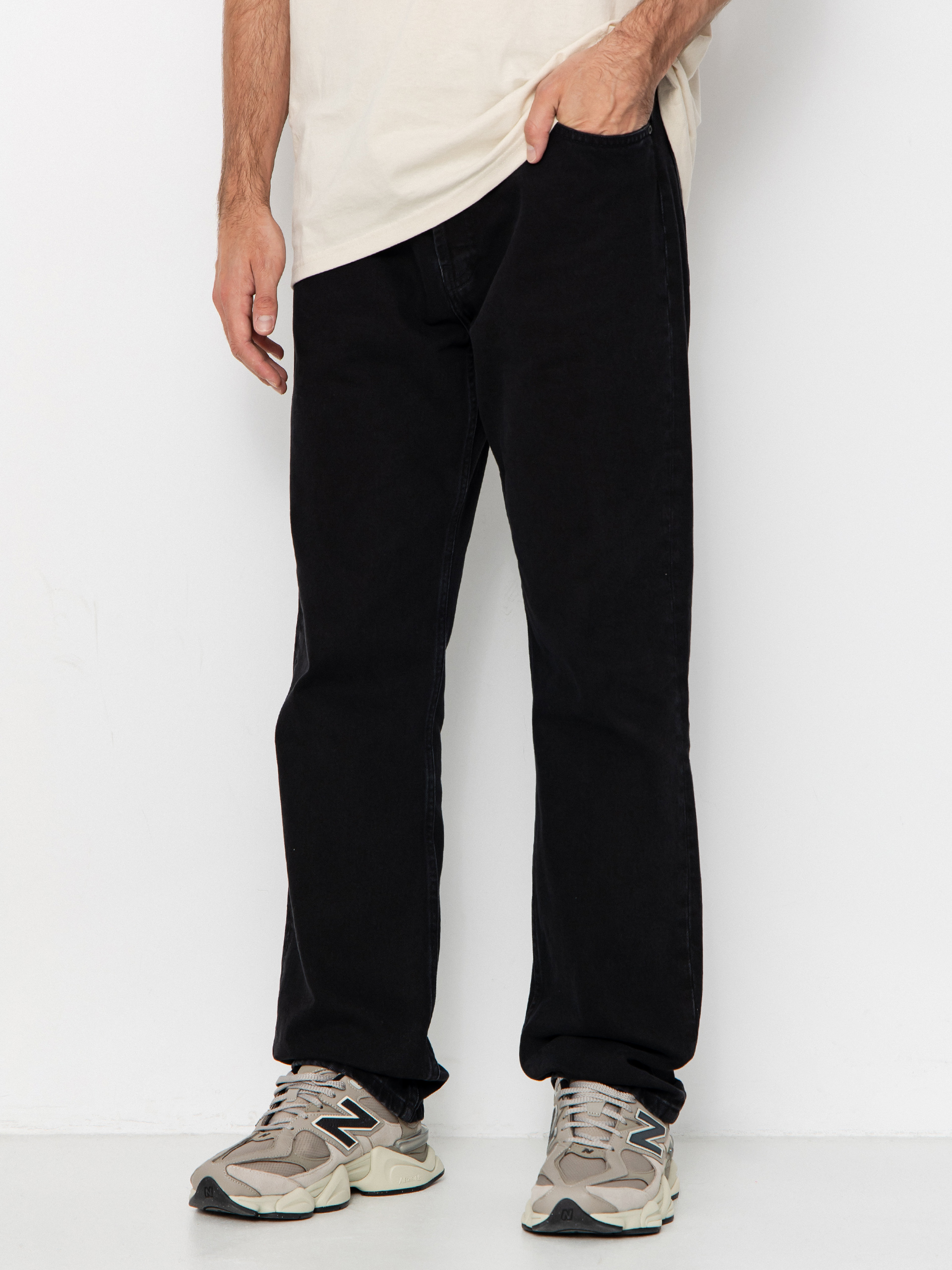 Pantaloni Carhartt WIP Nolan (black/stone washed)