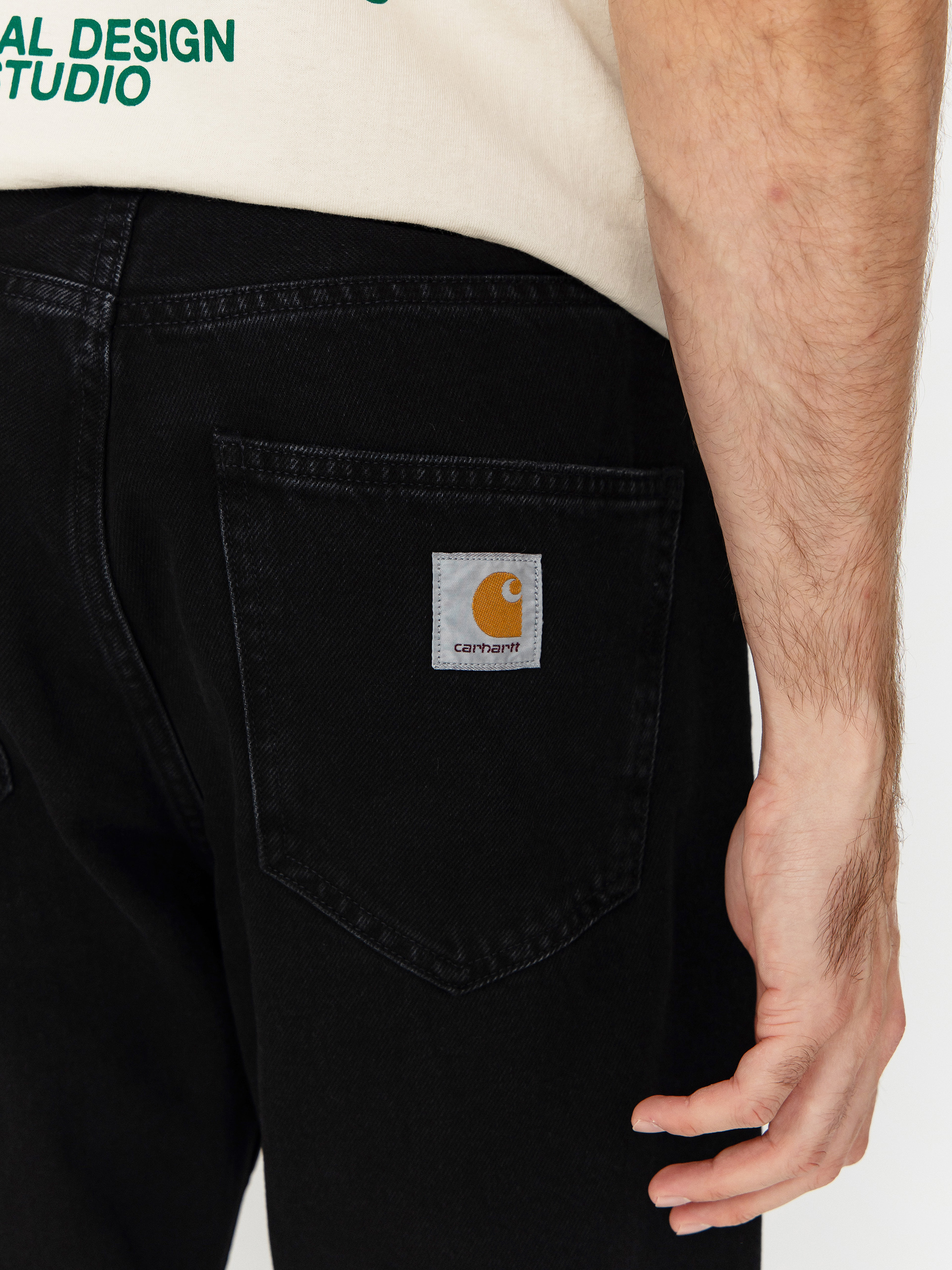 Pantaloni Carhartt WIP Nolan (black/stone washed)