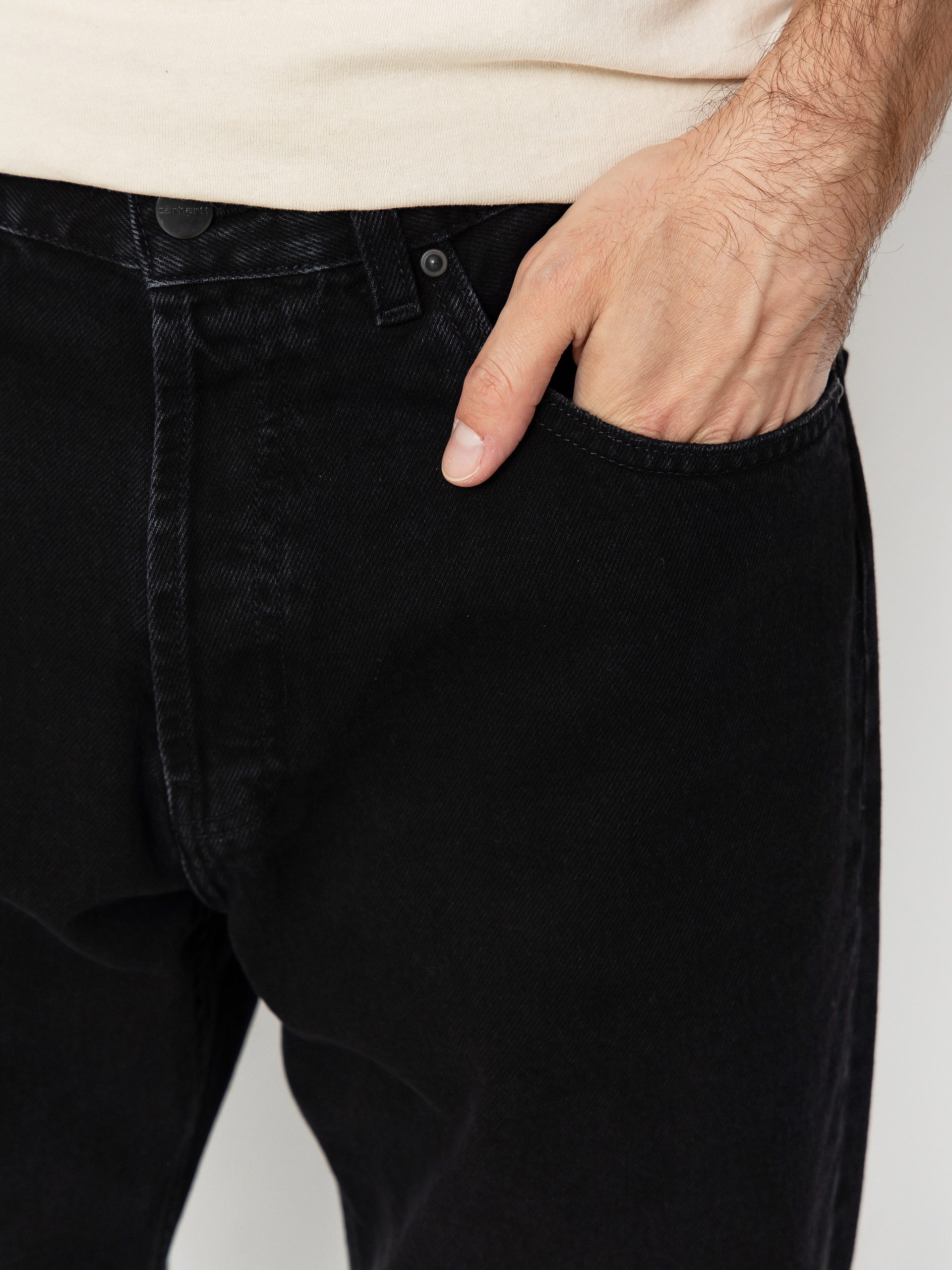 Pantaloni Carhartt WIP Nolan (black/stone washed)