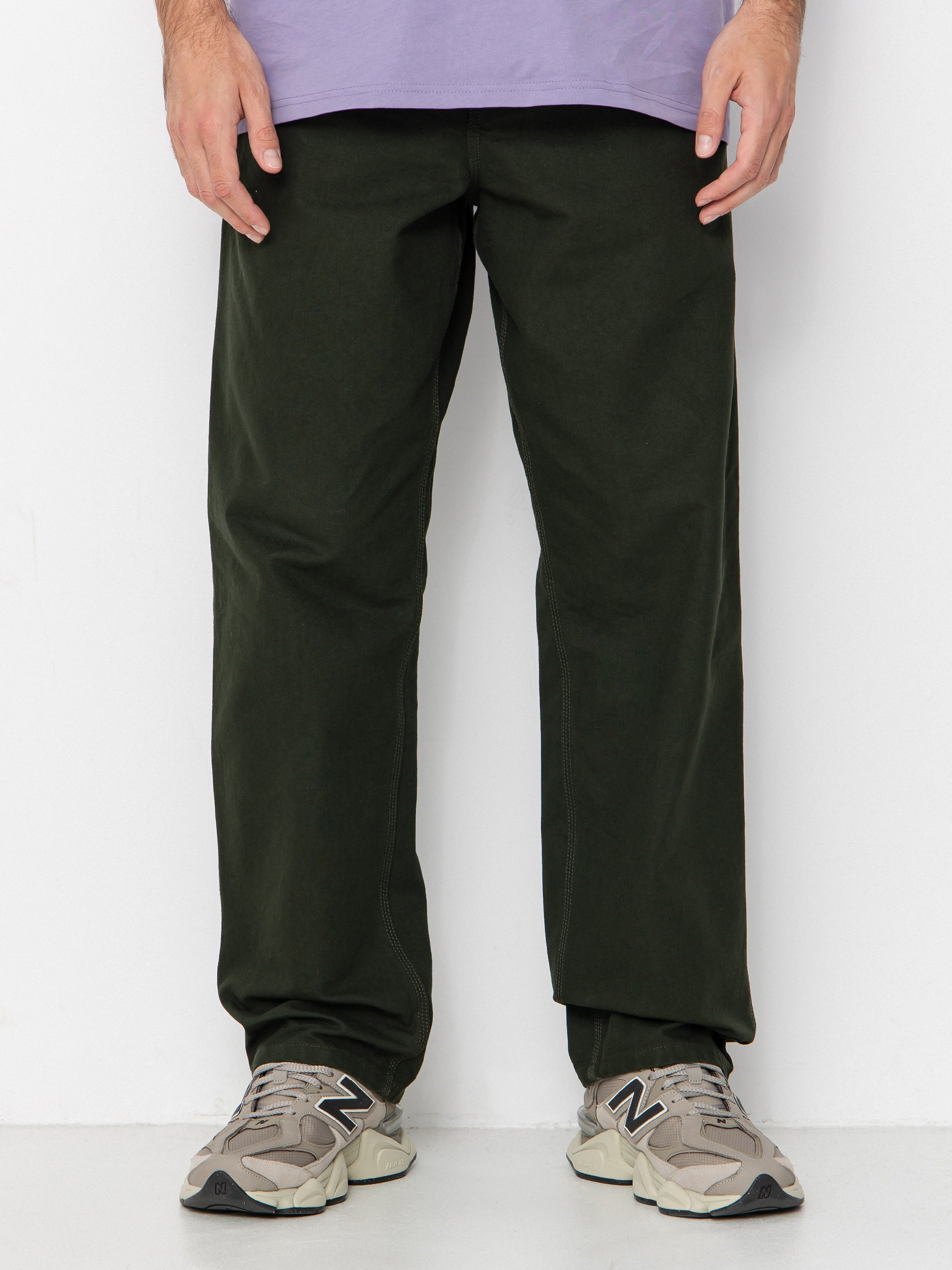 Pantaloni Carhartt WIP Single Knee (olive/rinsed)