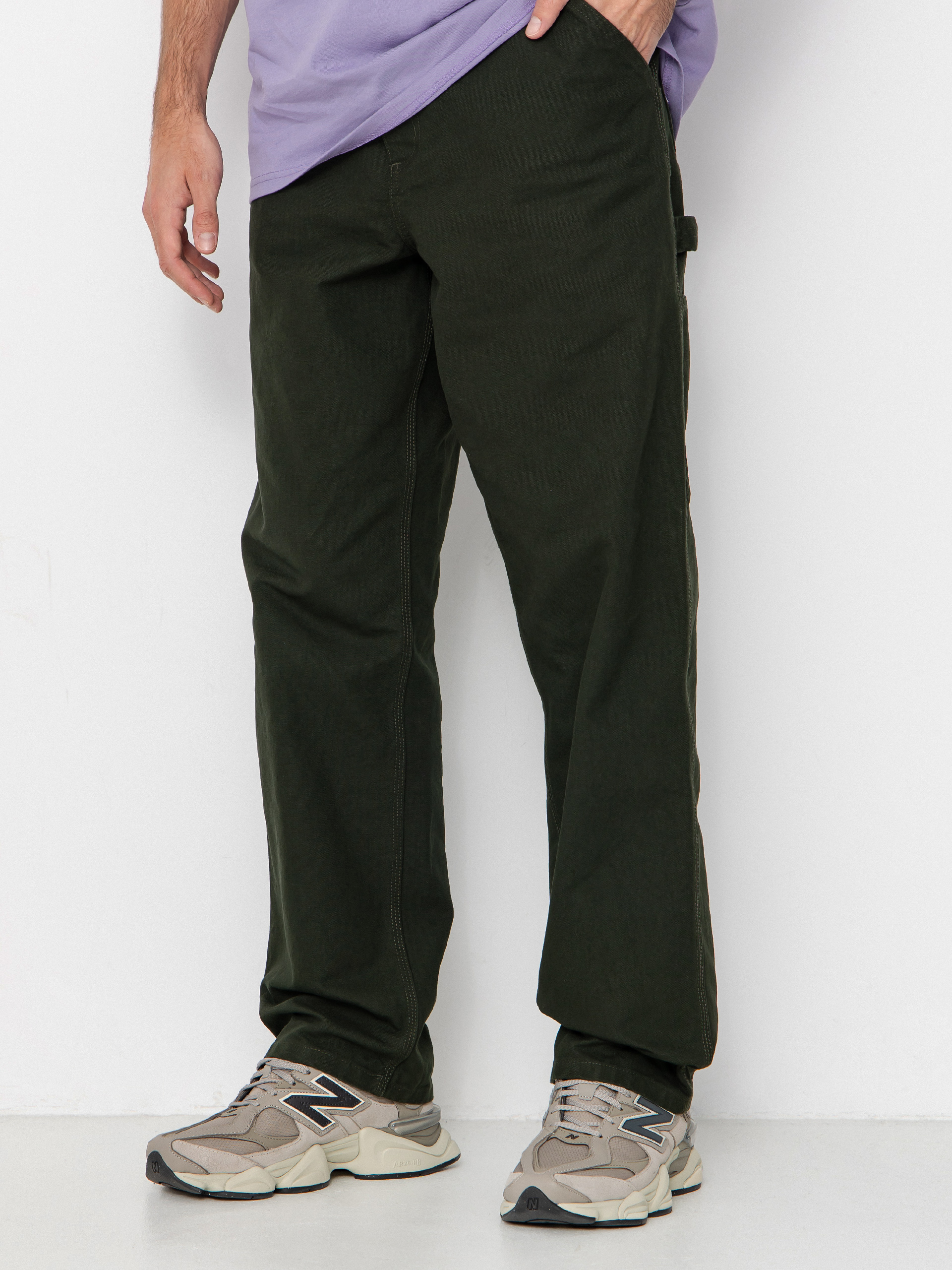 Pantaloni Carhartt WIP Single Knee (olive/rinsed)
