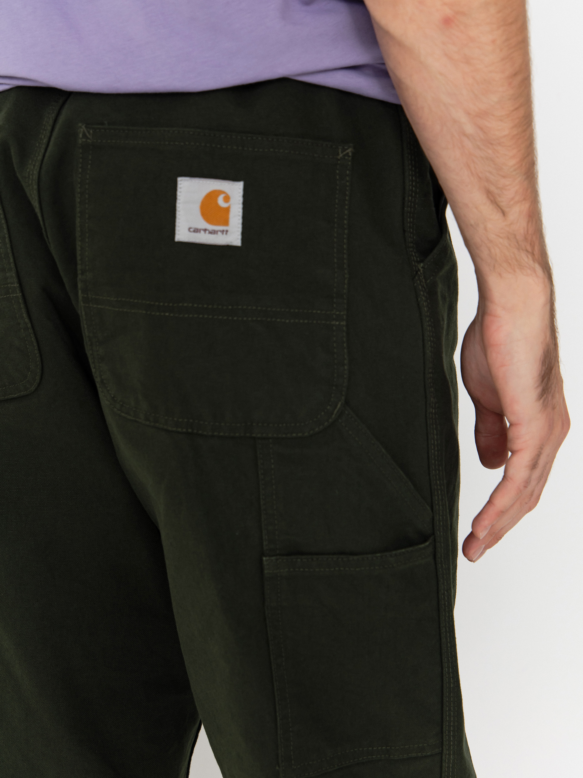 Pantaloni Carhartt WIP Single Knee (olive/rinsed)