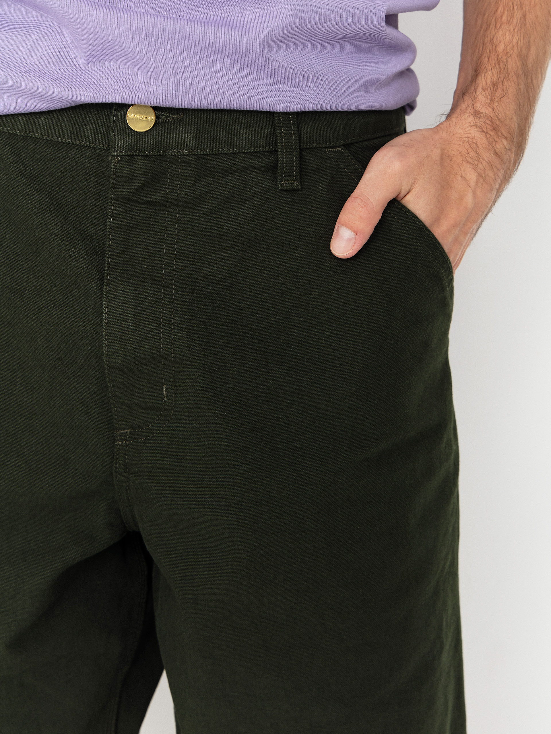 Pantaloni Carhartt WIP Single Knee (olive/rinsed)