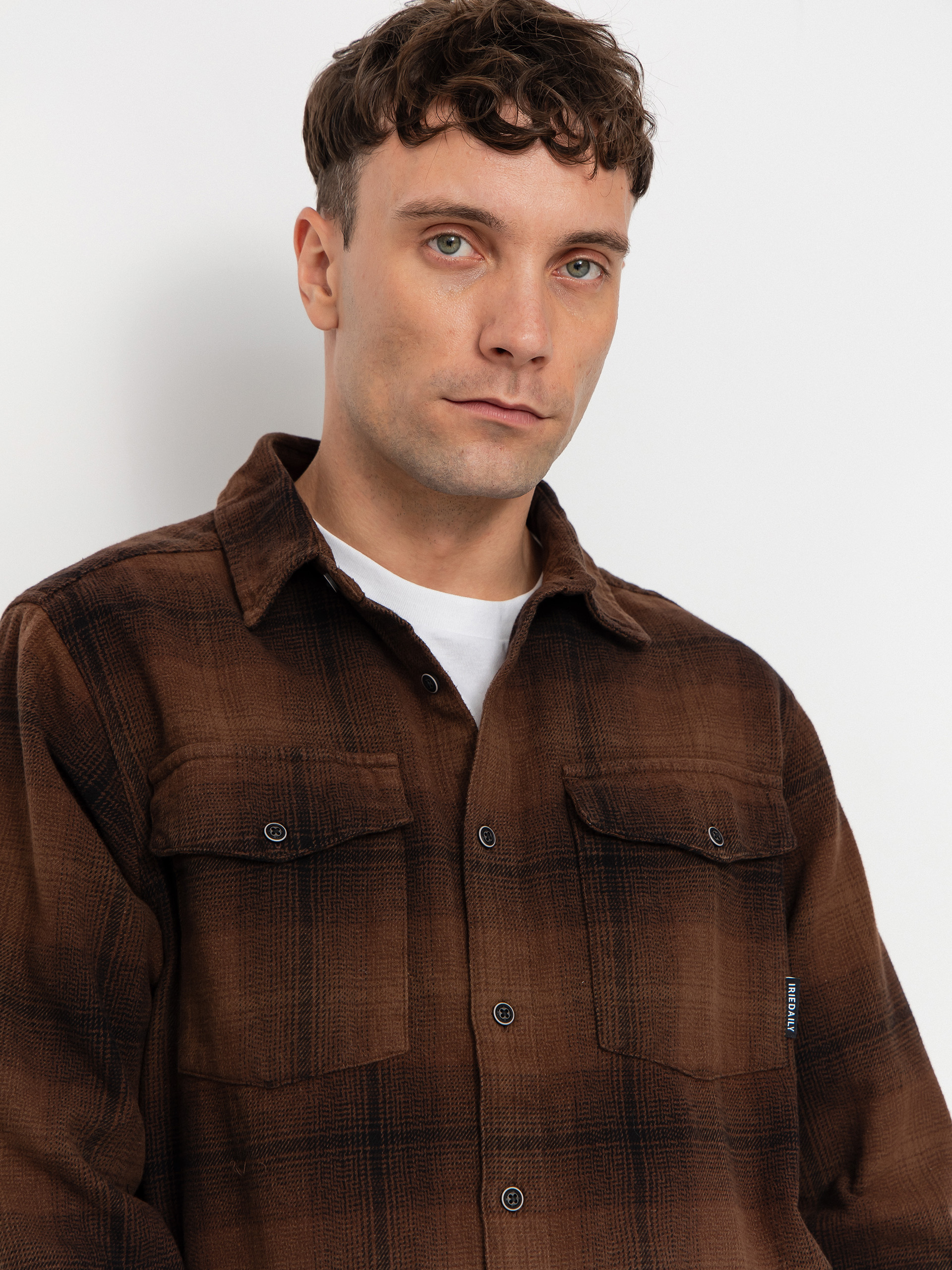 Cămașă Iriedaily Rosomako Eco (dark coffee)