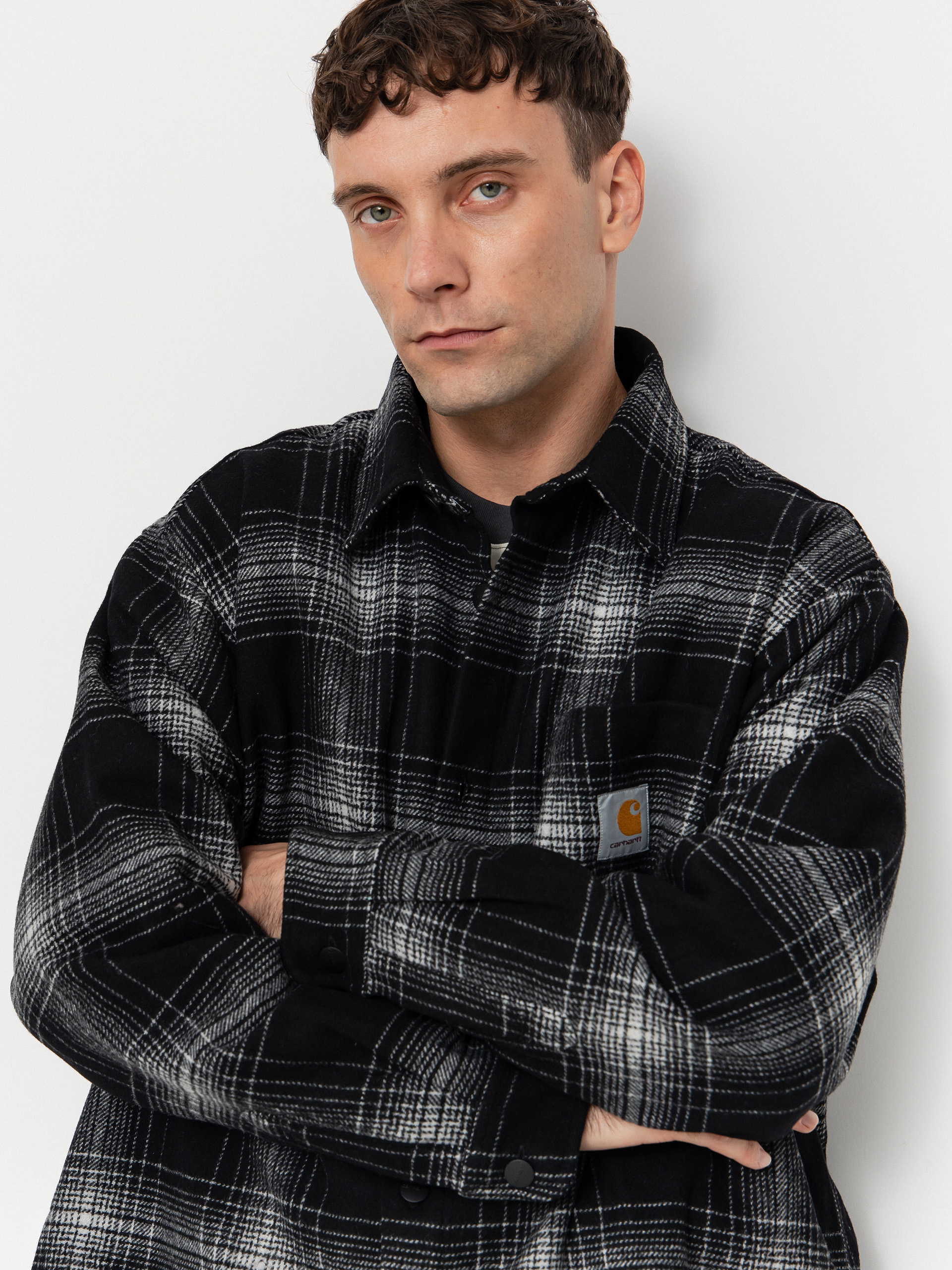 Geacă Carhartt WIP Brennan (brennan check/black/wax)