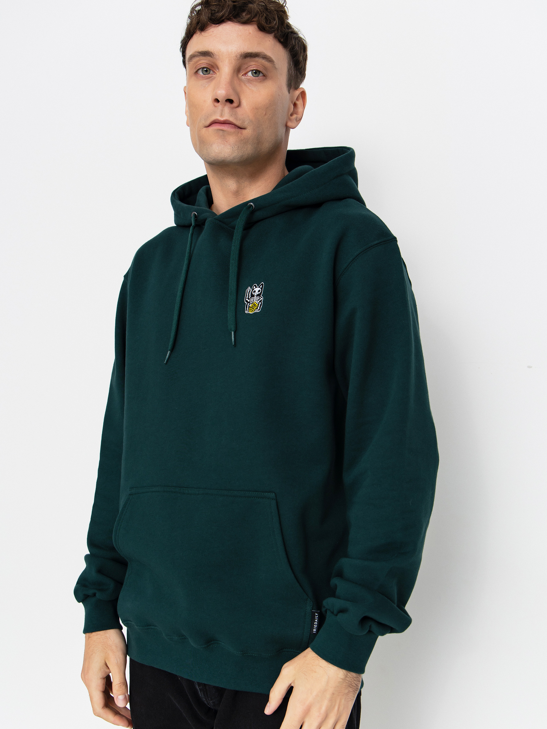 Hanorac cu glugă Iriedaily Bone Cat HD (nightforest)