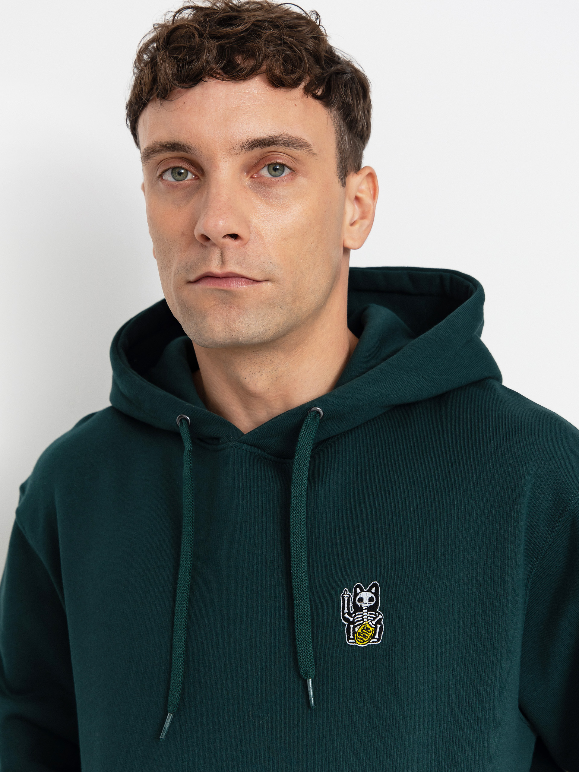 Hanorac cu glugă Iriedaily Bone Cat HD (nightforest)