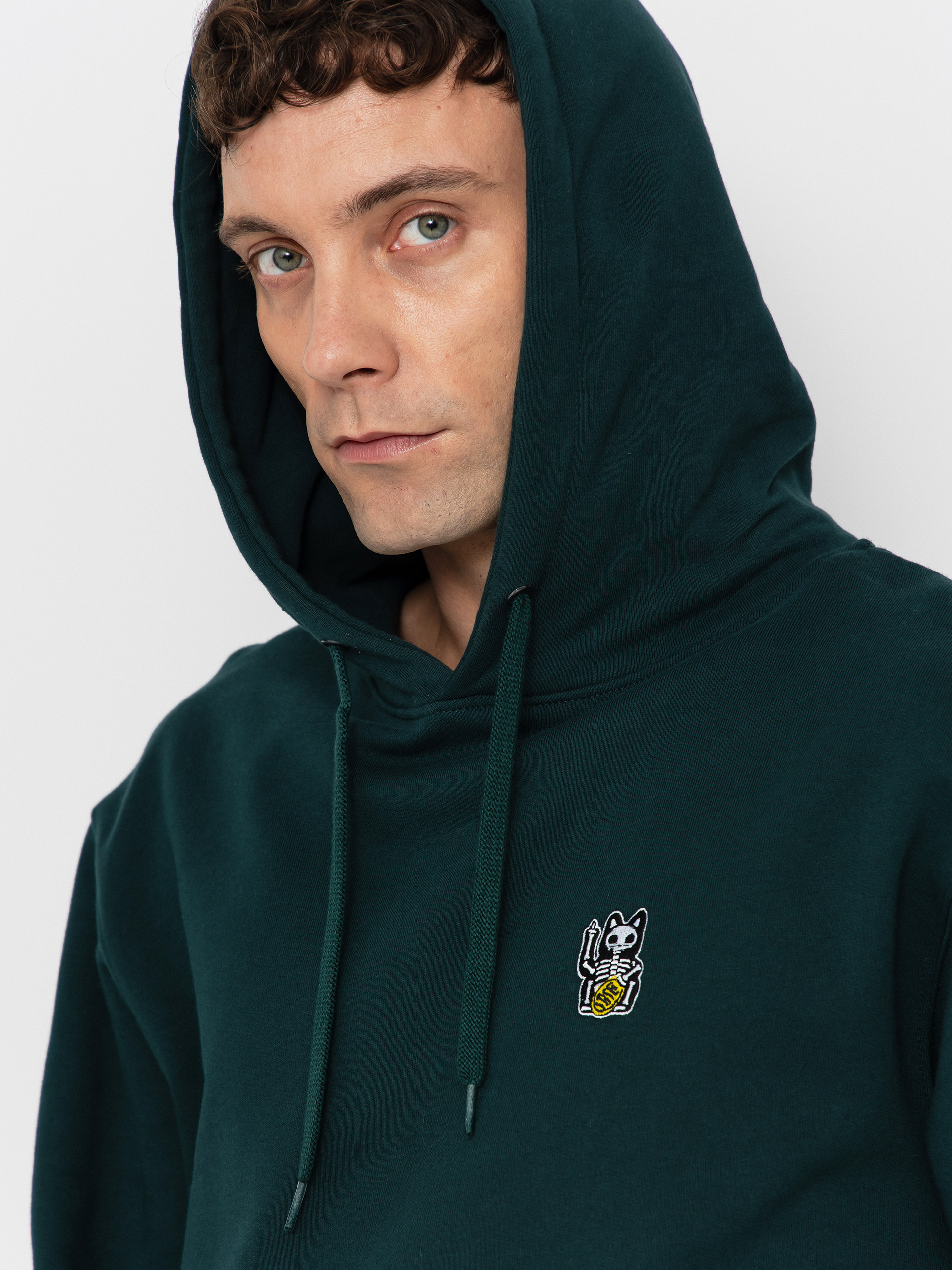 Hanorac cu glugă Iriedaily Bone Cat HD (nightforest)