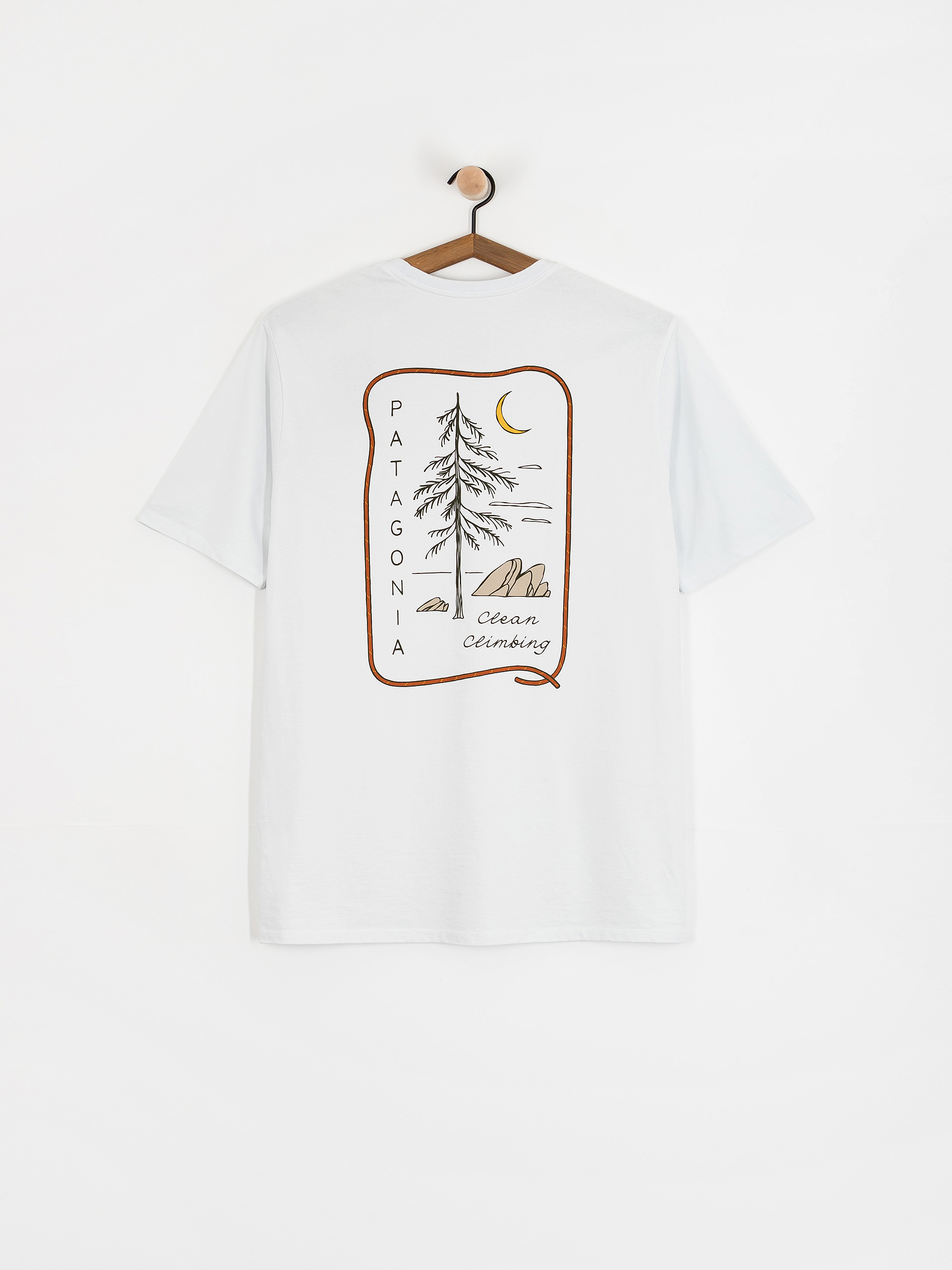 Tricou Patagonia Clean Climb Roots Responsibili (white)