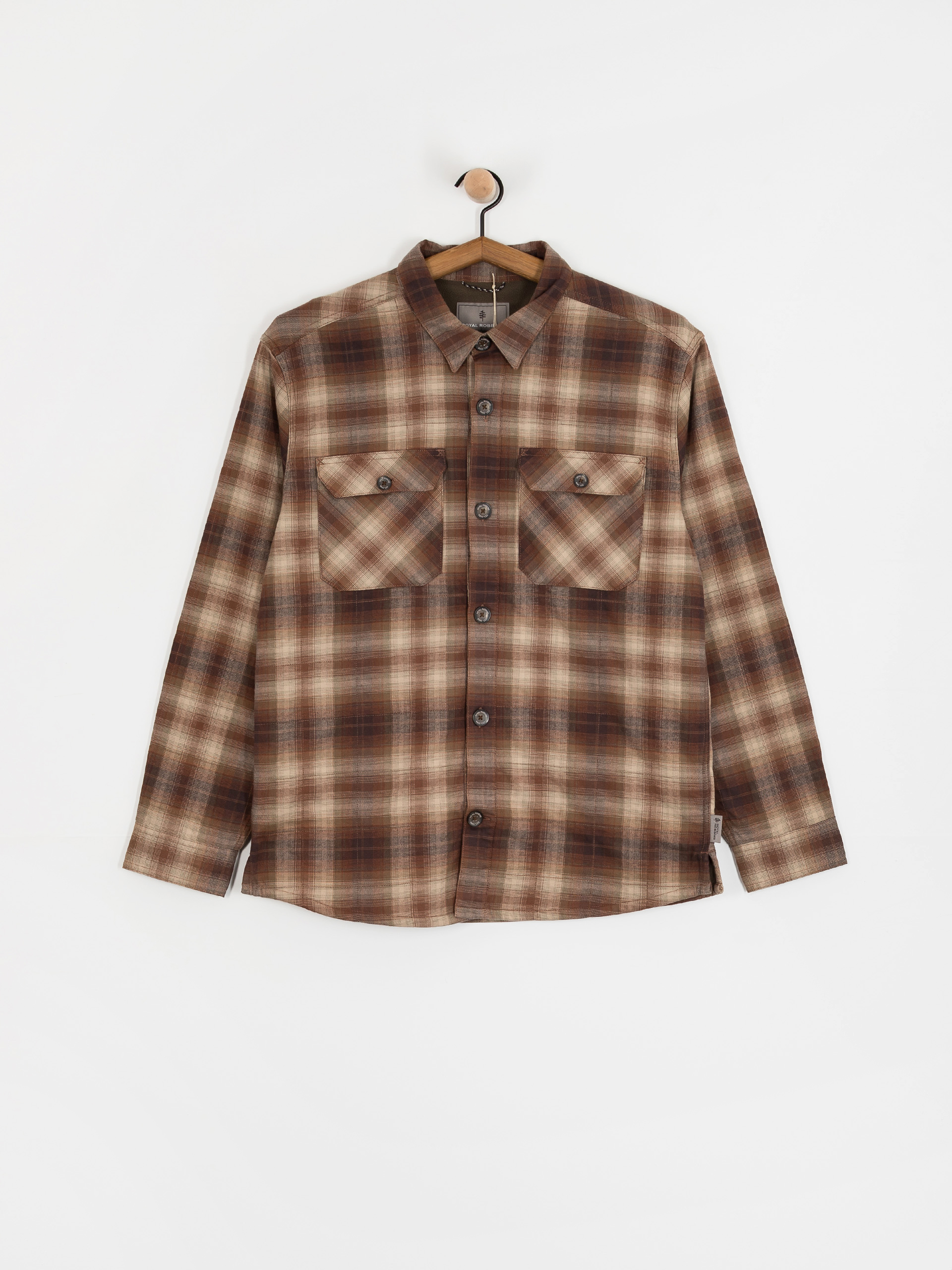 Cămașă Royal Robbins Snowcap Lined Flannel (seal brown tioga pld)
