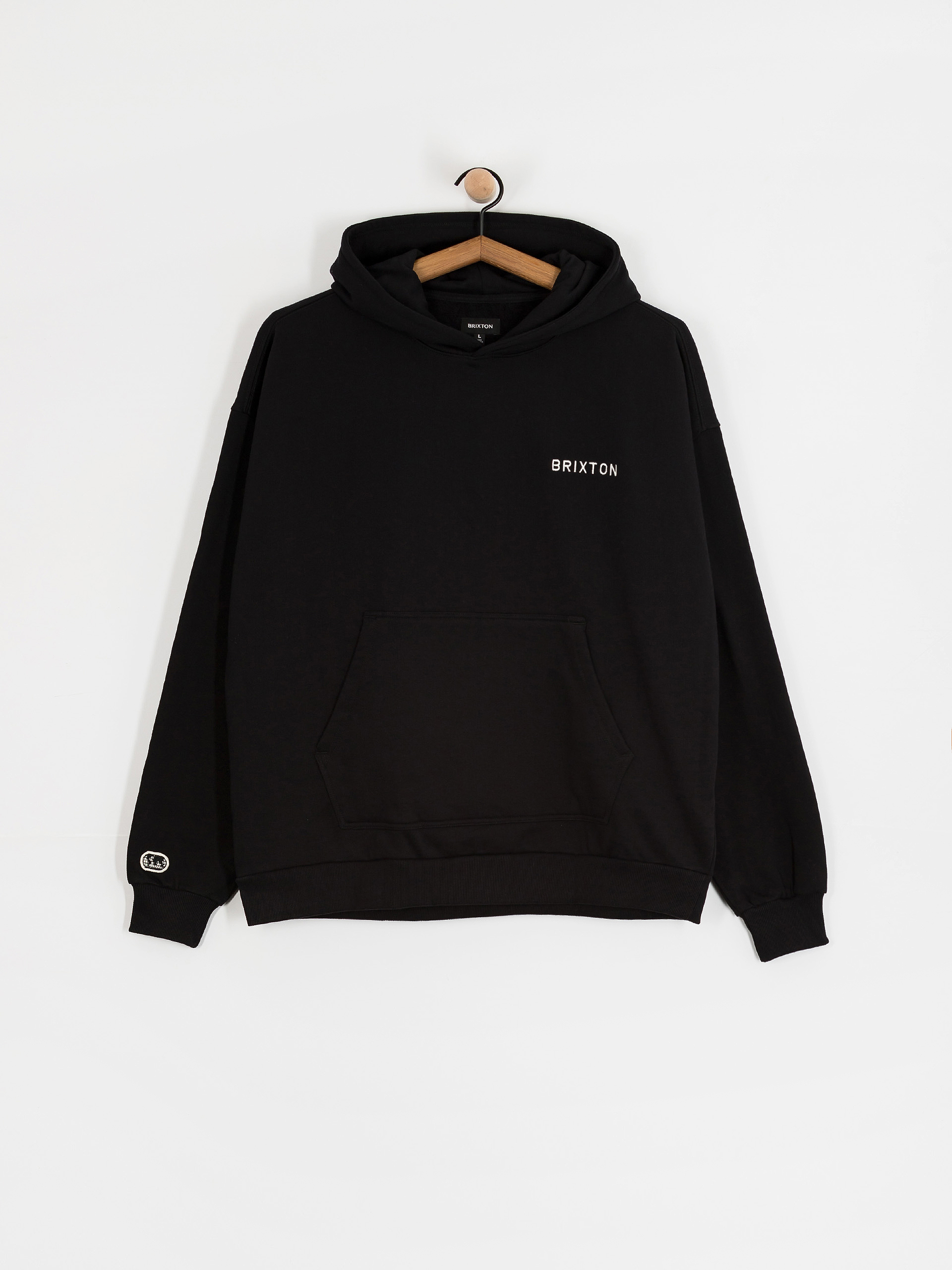 Hanorac cu glugă Brixton Embroidered Heavy Weight HD (black)