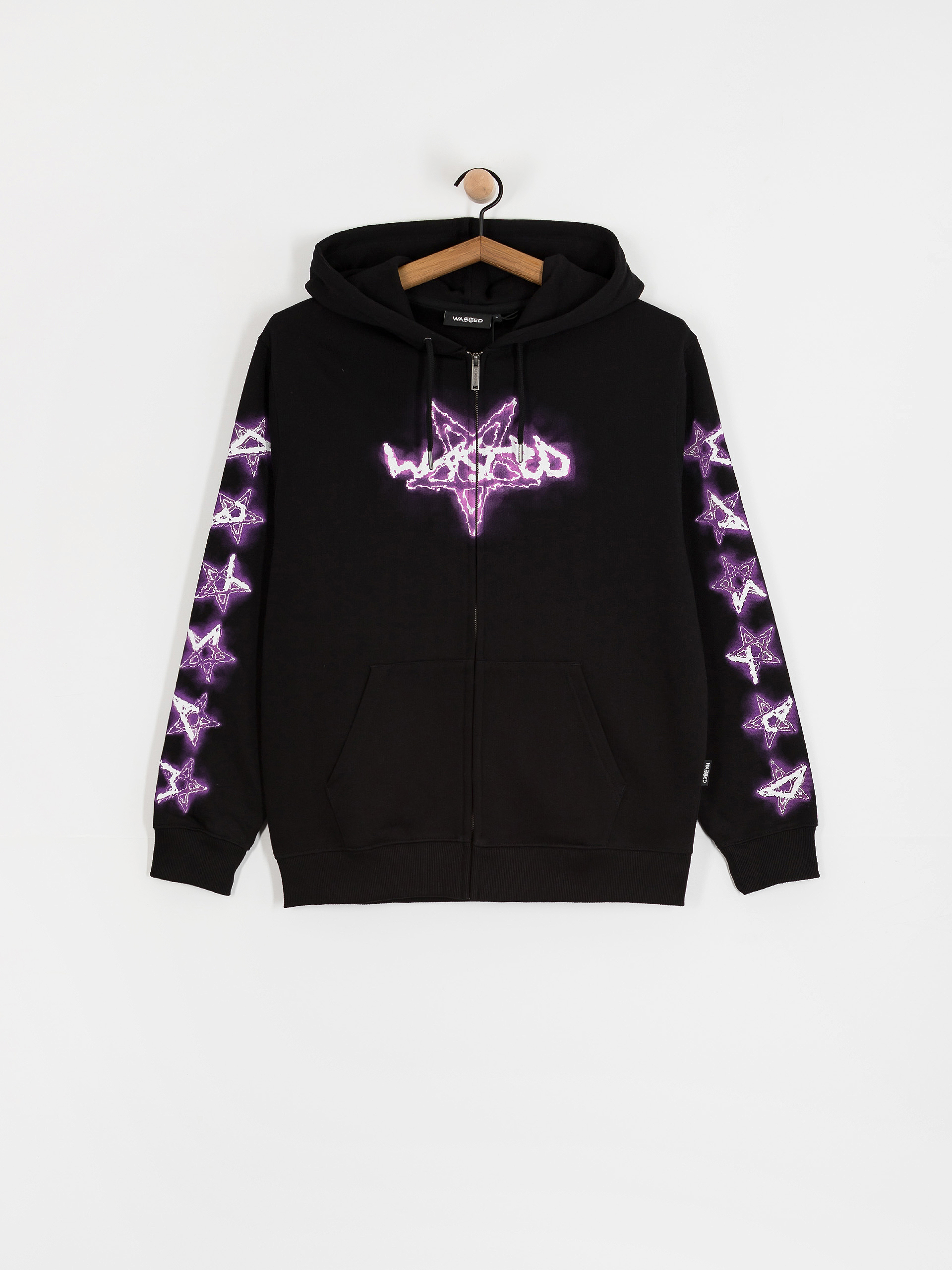 Hanorac cu glugă Wasted Paris Surt ZHD (black/violet)