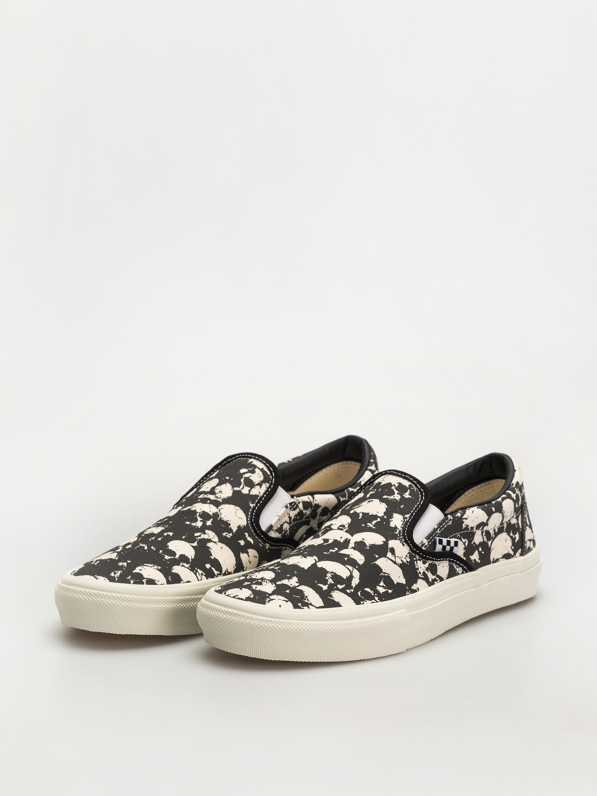 Pantofi Vans Skate Slip On (skull pile black/white/gum)