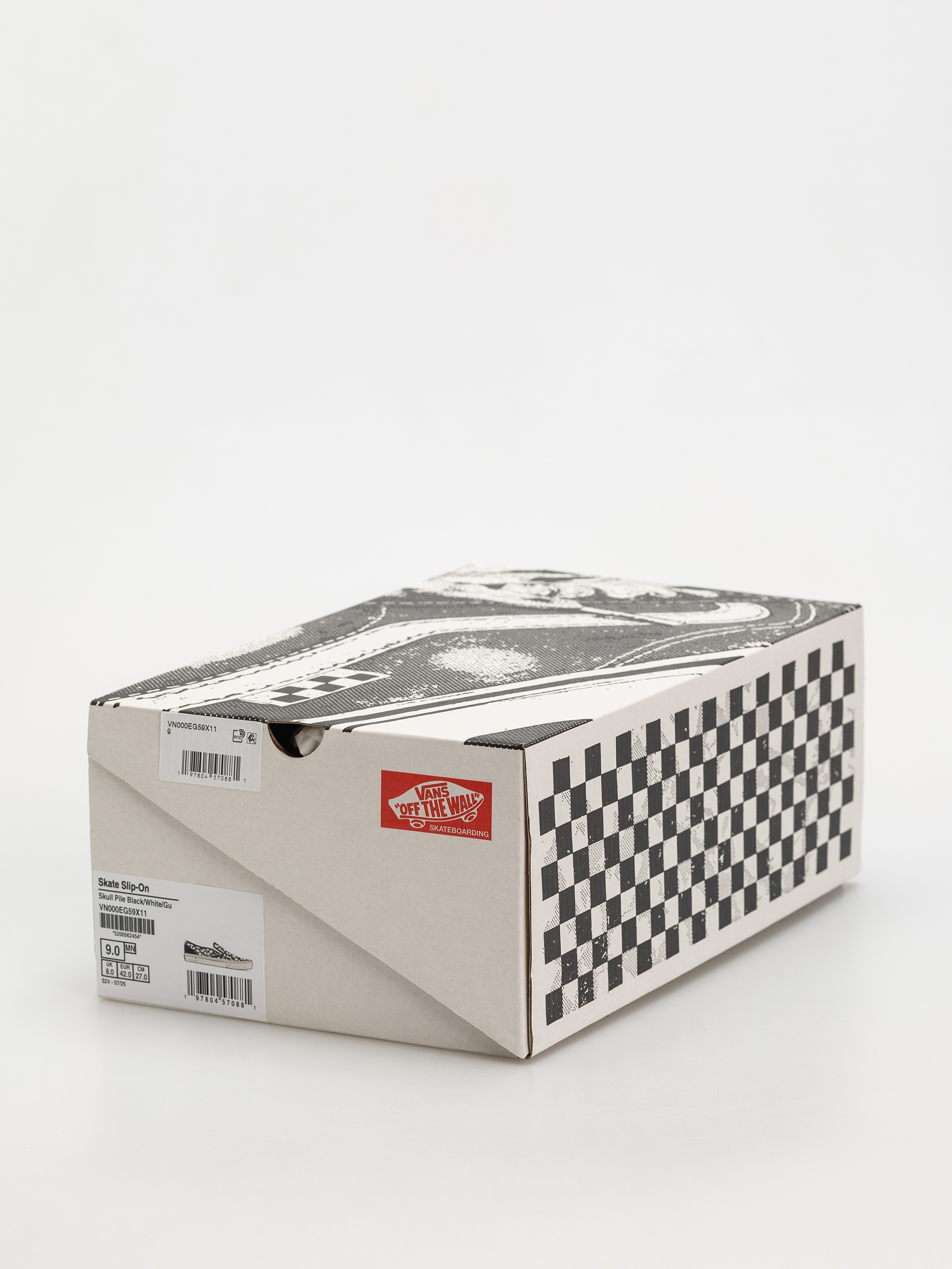 Pantofi Vans Skate Slip On (skull pile black/white/gum)