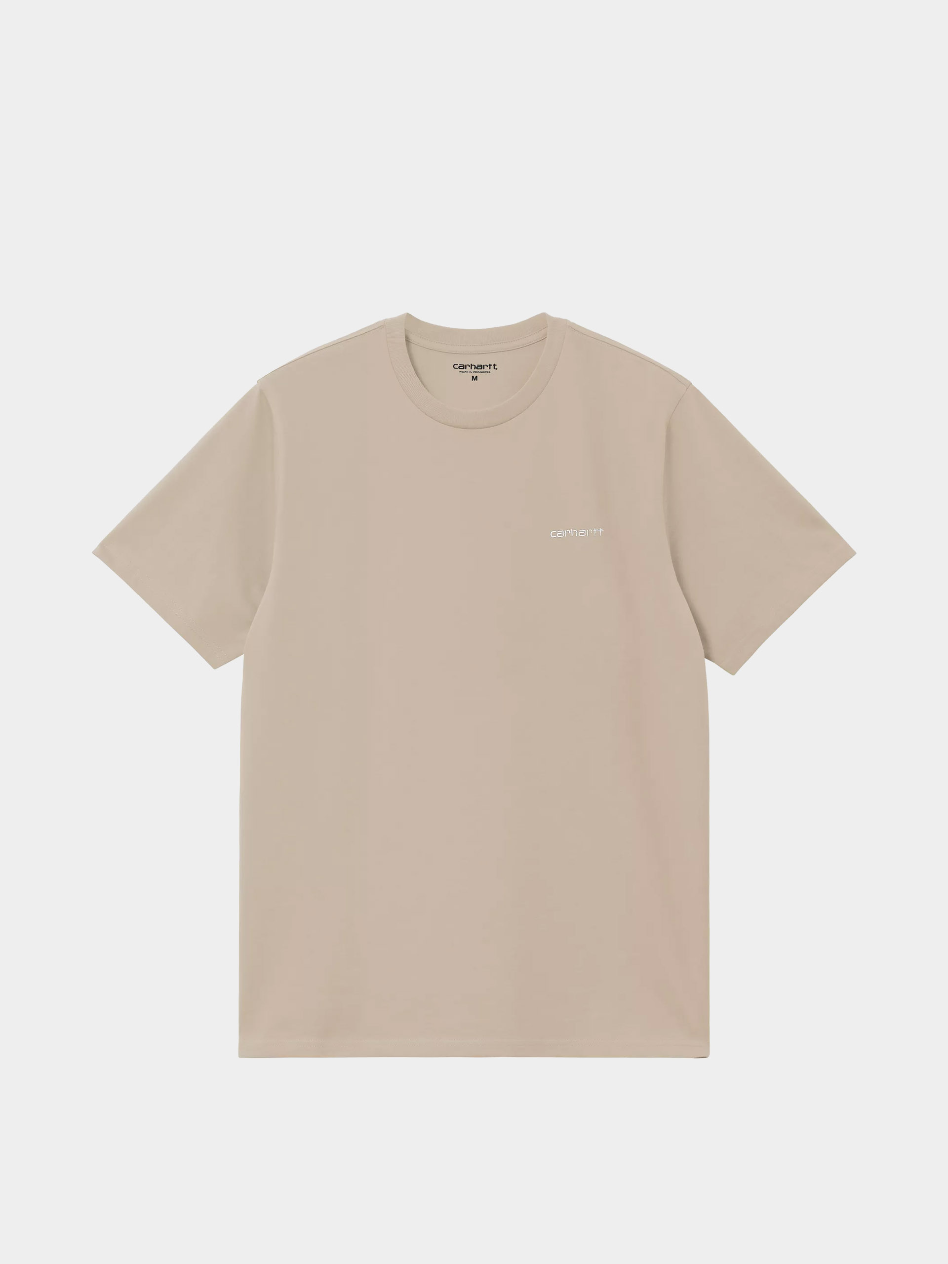 Tricou Carhartt WIP Script Embroidery (fleur de sel/white)