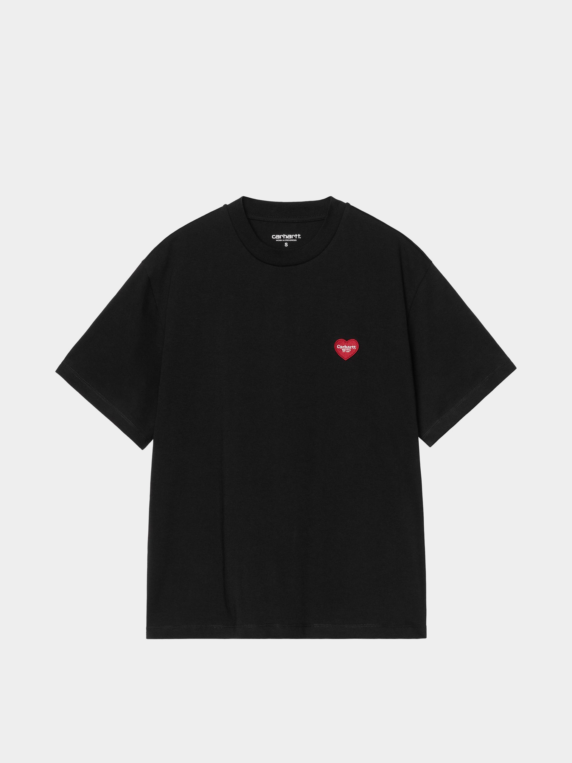 Tricou Carhartt WIP Heart Patch Wmn (black/red)