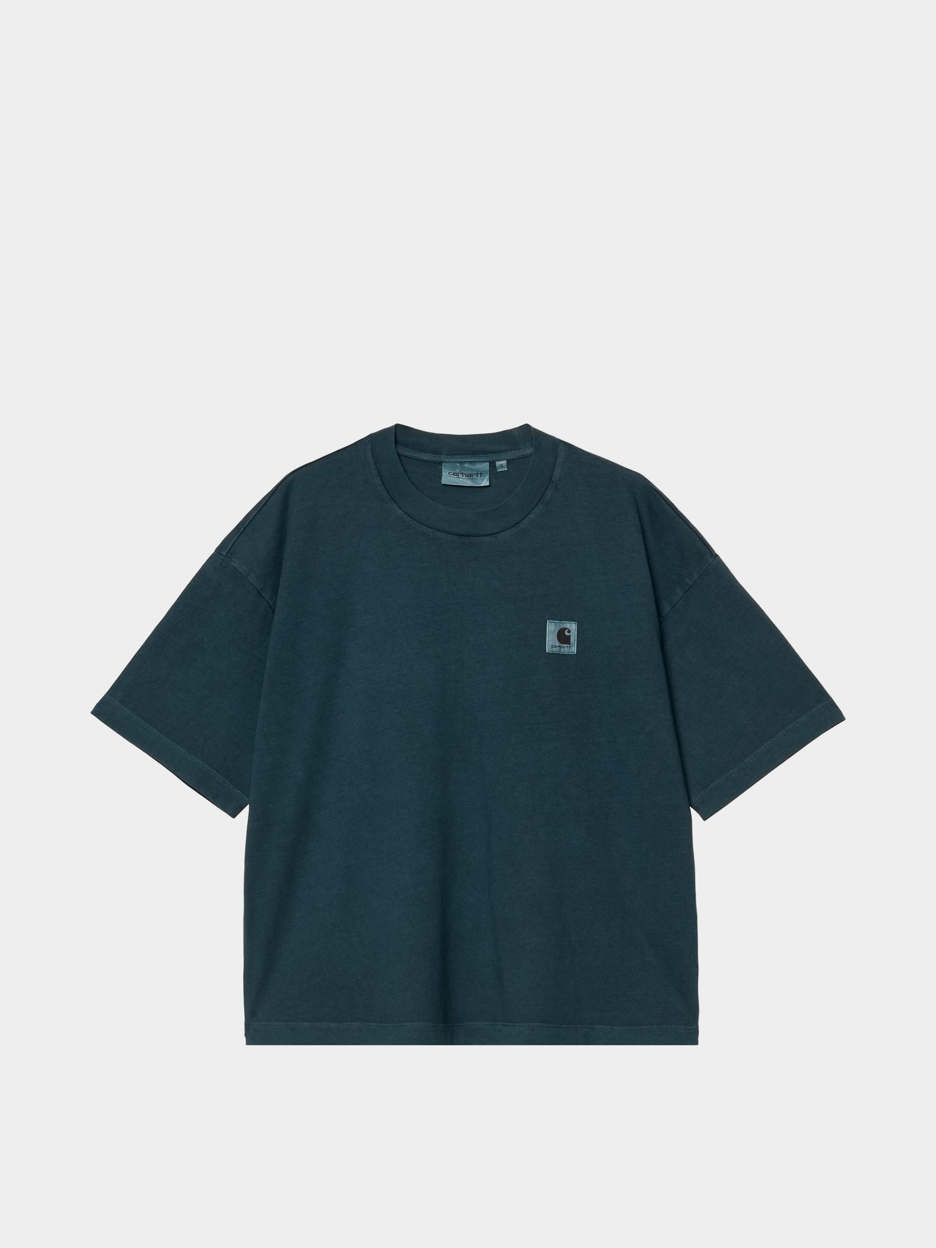 Tricou Carhartt WIP Nelson Wmn (deep lagoon/garment dyed)