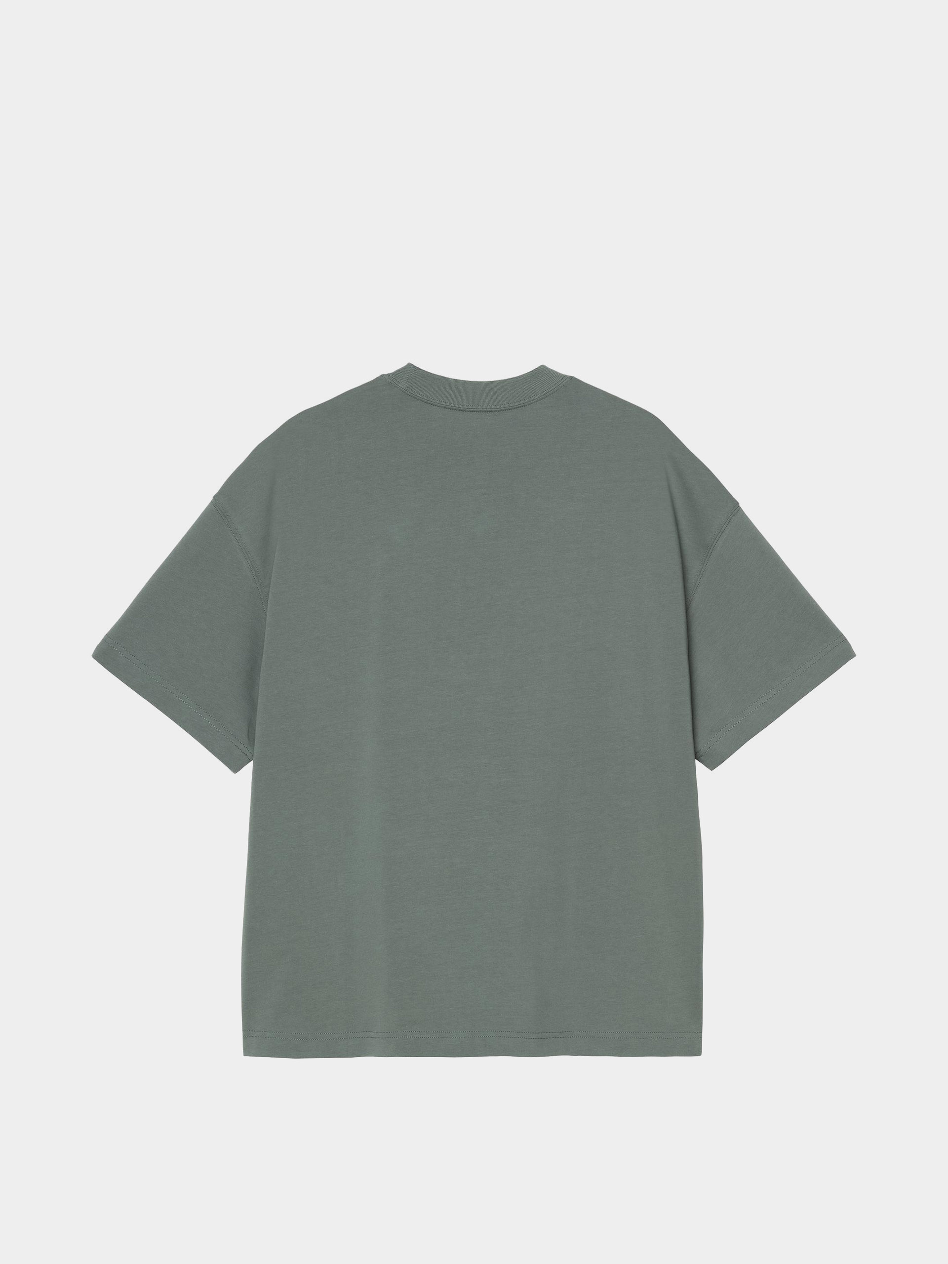 Tricou Carhartt WIP Signature Script (silver pine/jupiter)