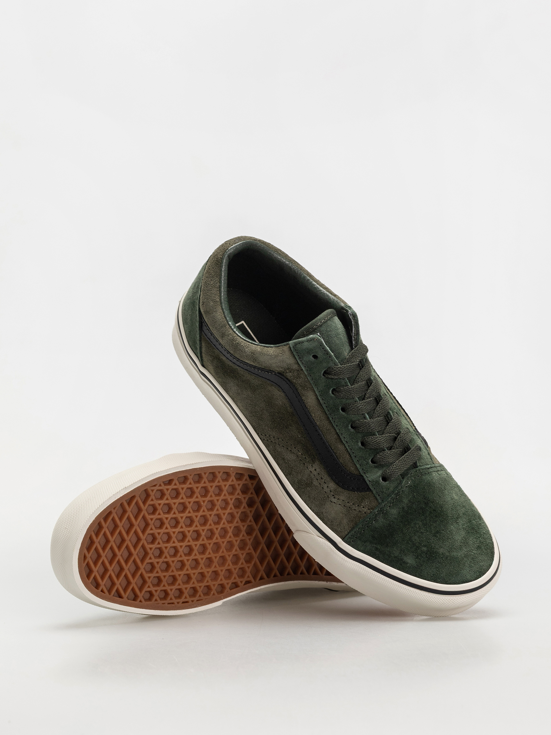 Pantofi Vans Old Skool (pig suede green/multi)