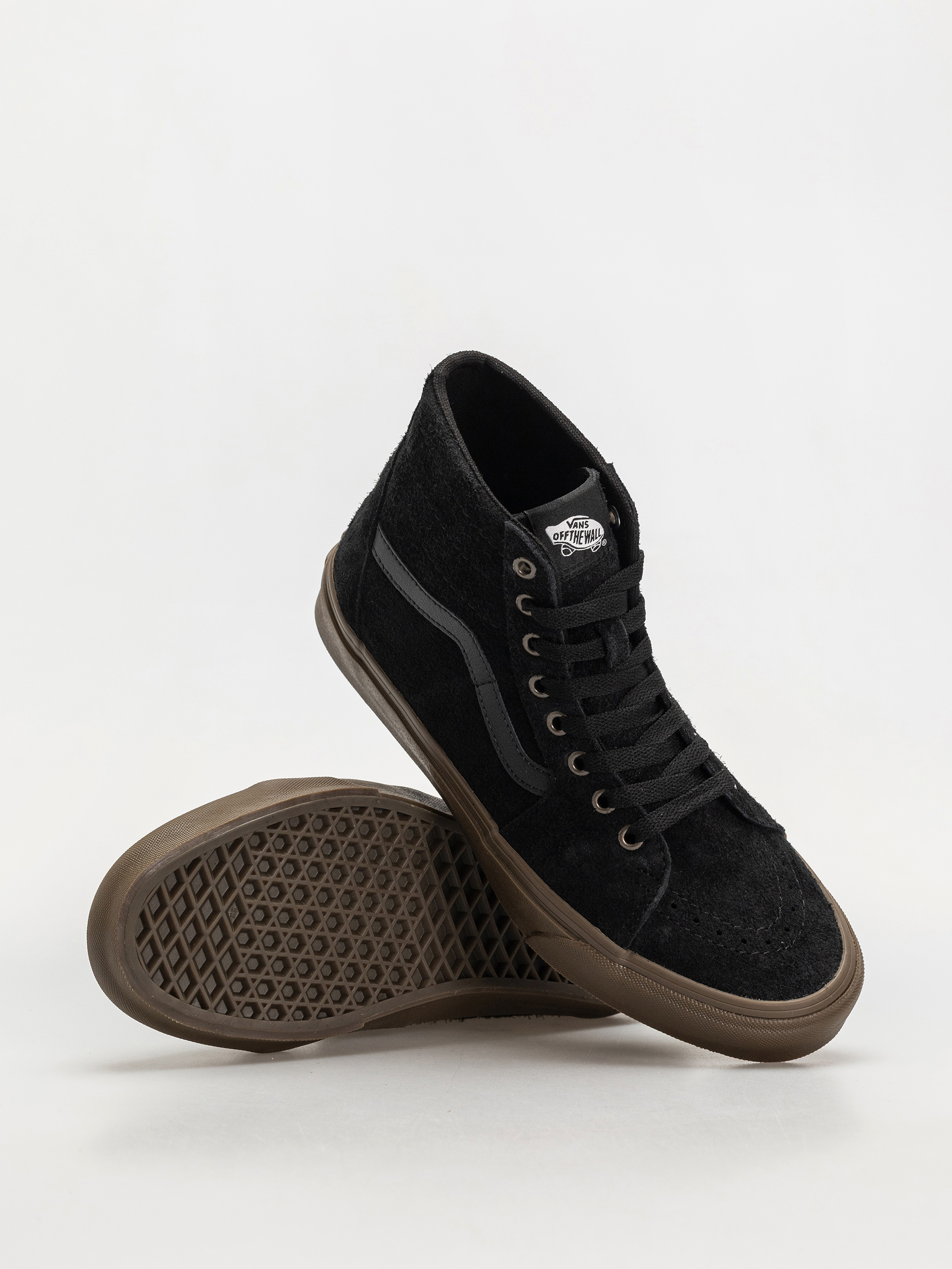 Pantofi Vans Sk8 Hi Tapered (hairy suede black/gum)