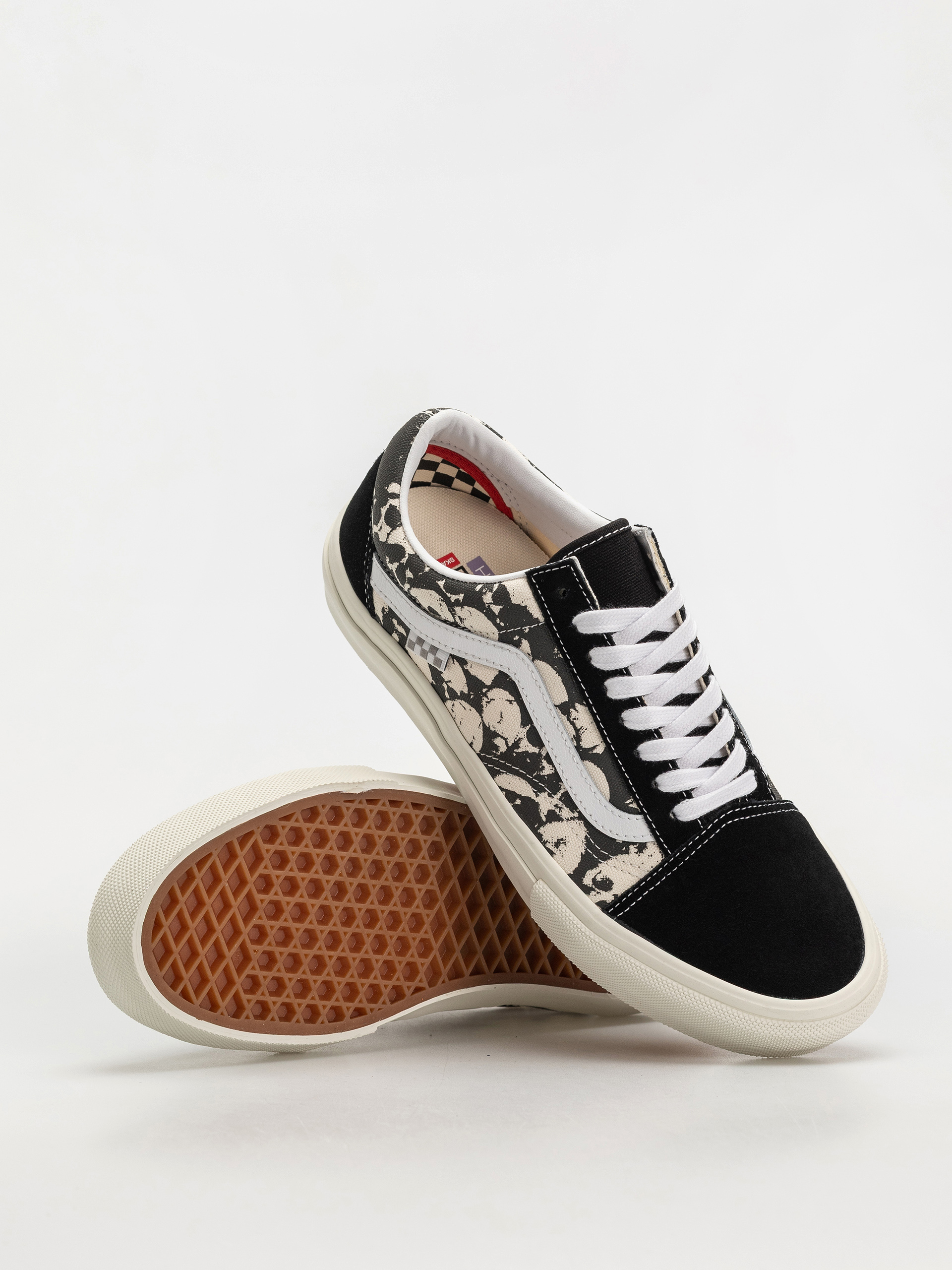 Pantofi Vans Skate Old Skool (skull pile black/white/gum)