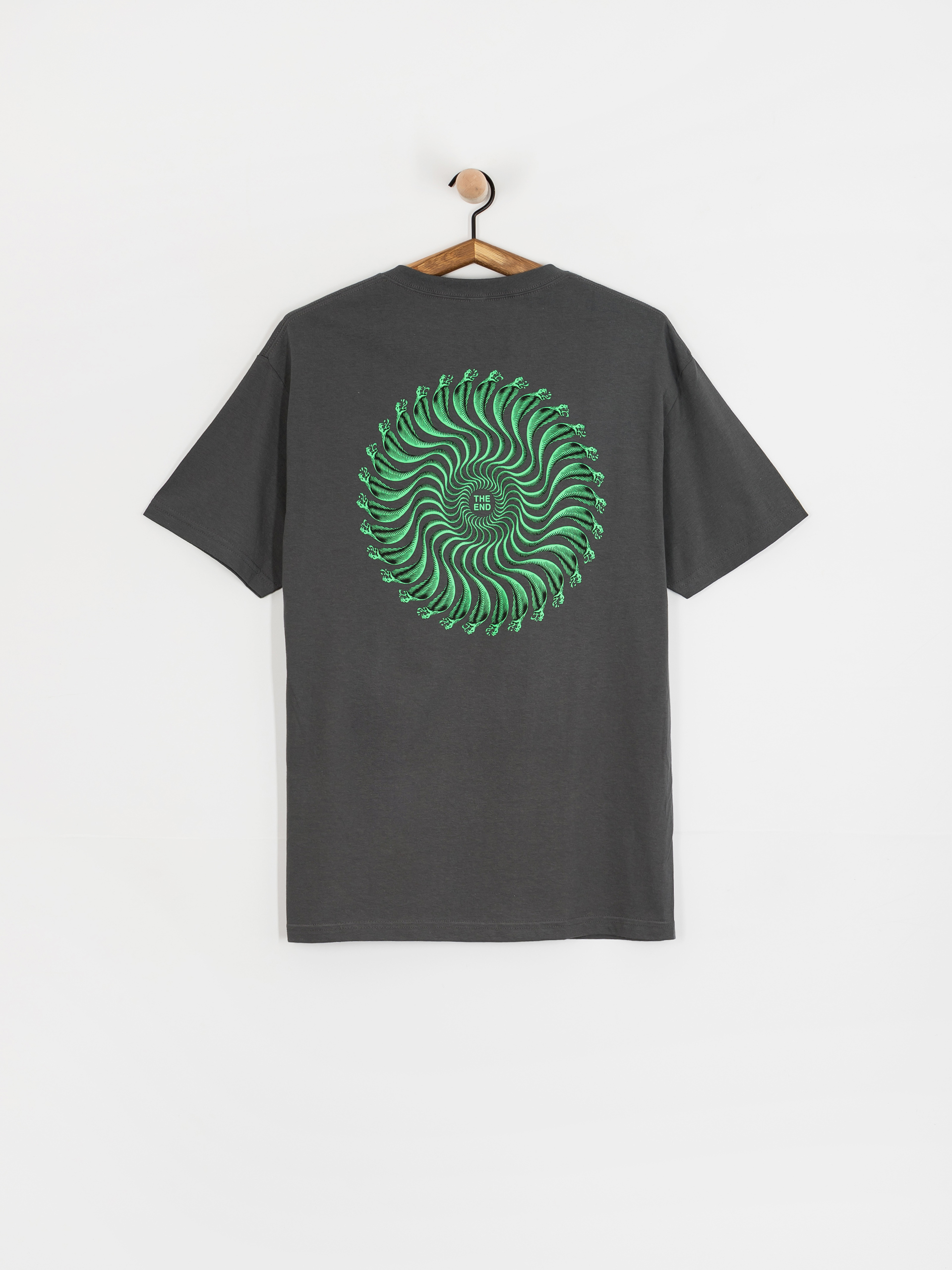 Tricou Spitfire Snake Classic (charcoal solid w/green&black print)