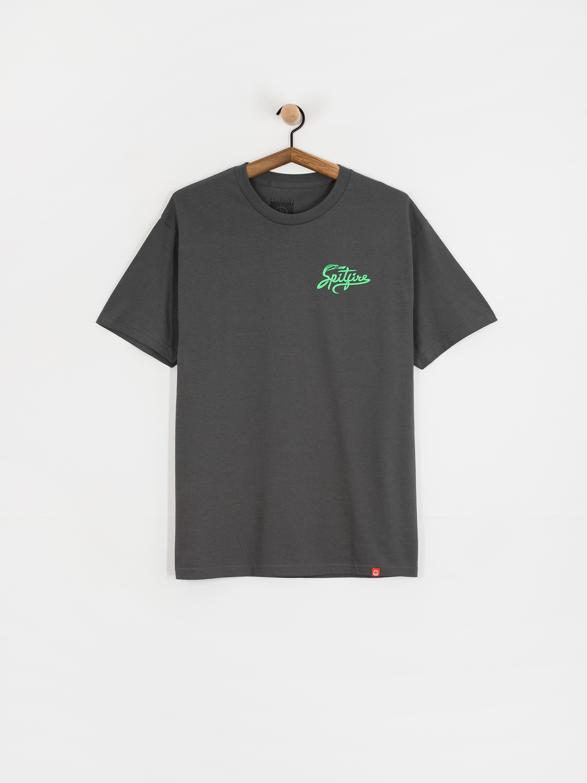 Tricou Spitfire Snake Classic (charcoal solid w/green&black print)