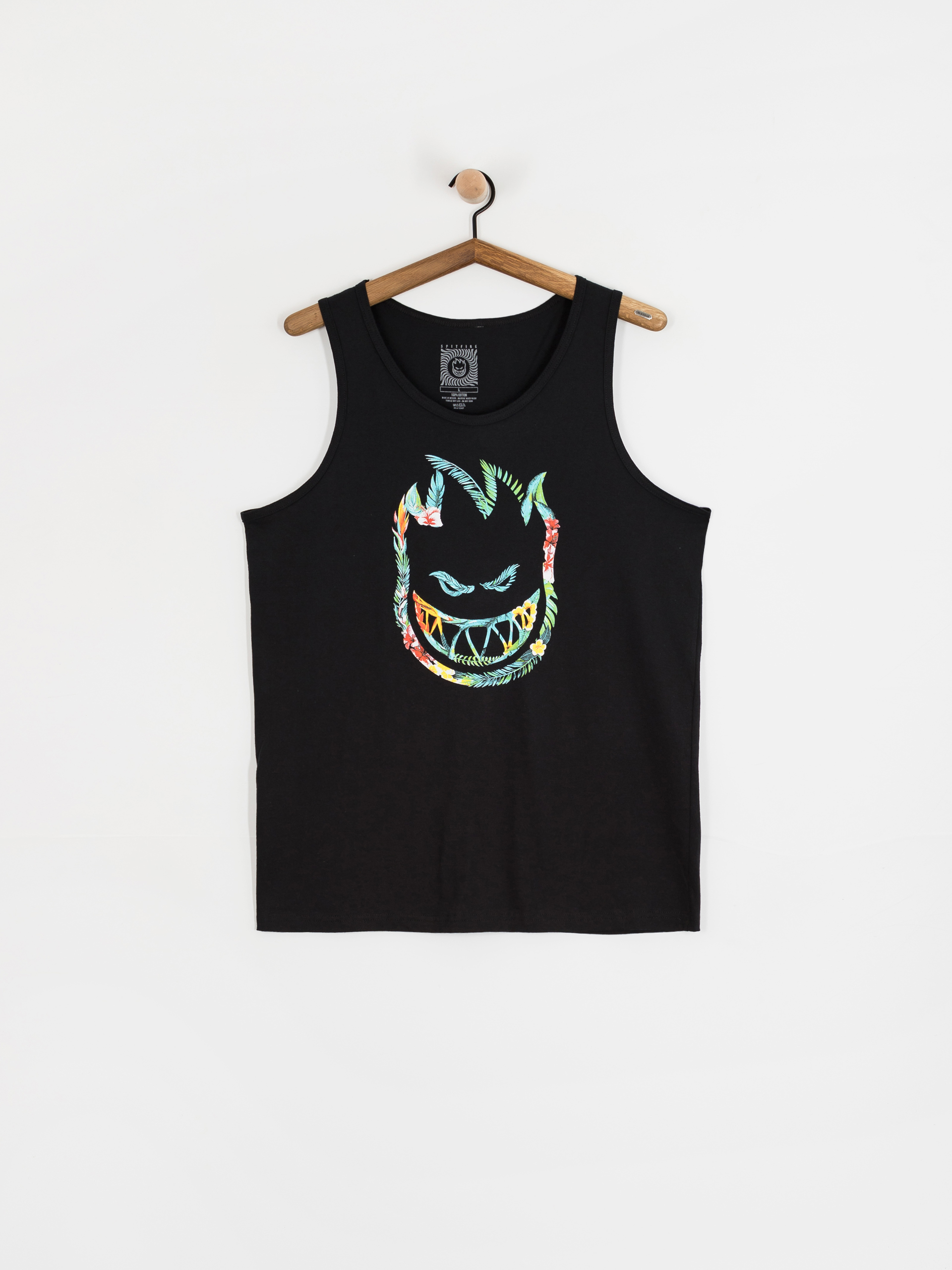 Tricou Spitfire Floral Bighead (black w/multi color print)