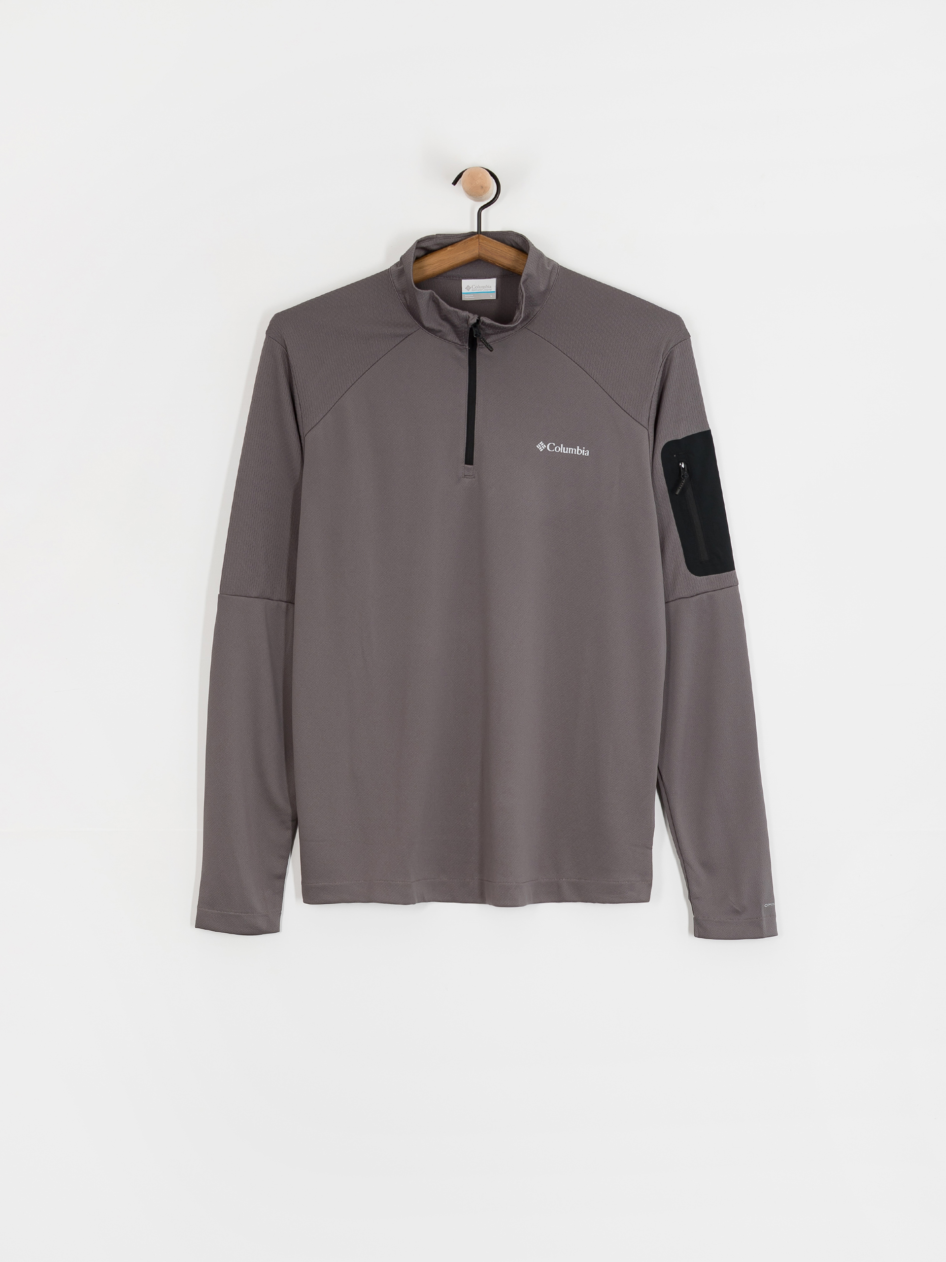 Hanorac din fleece Columbia Tech Knit 1/4 Zip (city grey/blac)
