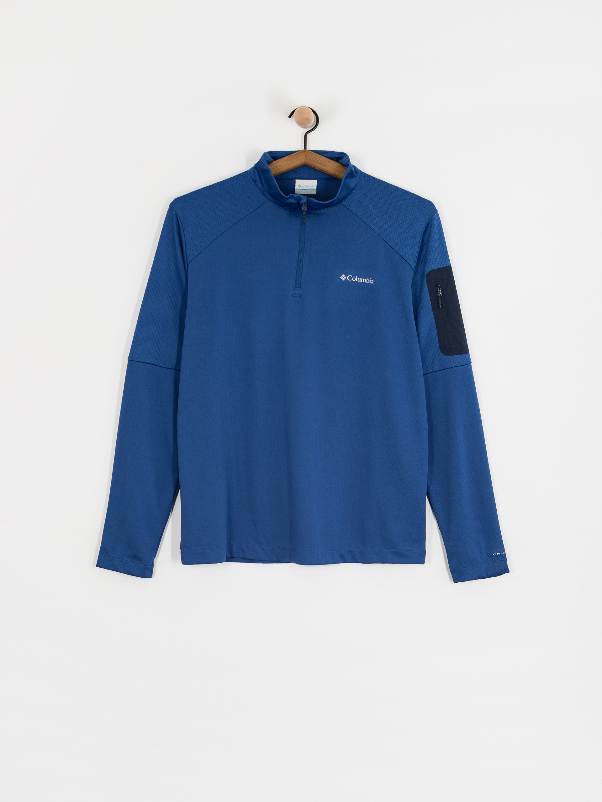 Hanorac din fleece Columbia Tech Knit 1/4 Zip (mtn blue/coll)