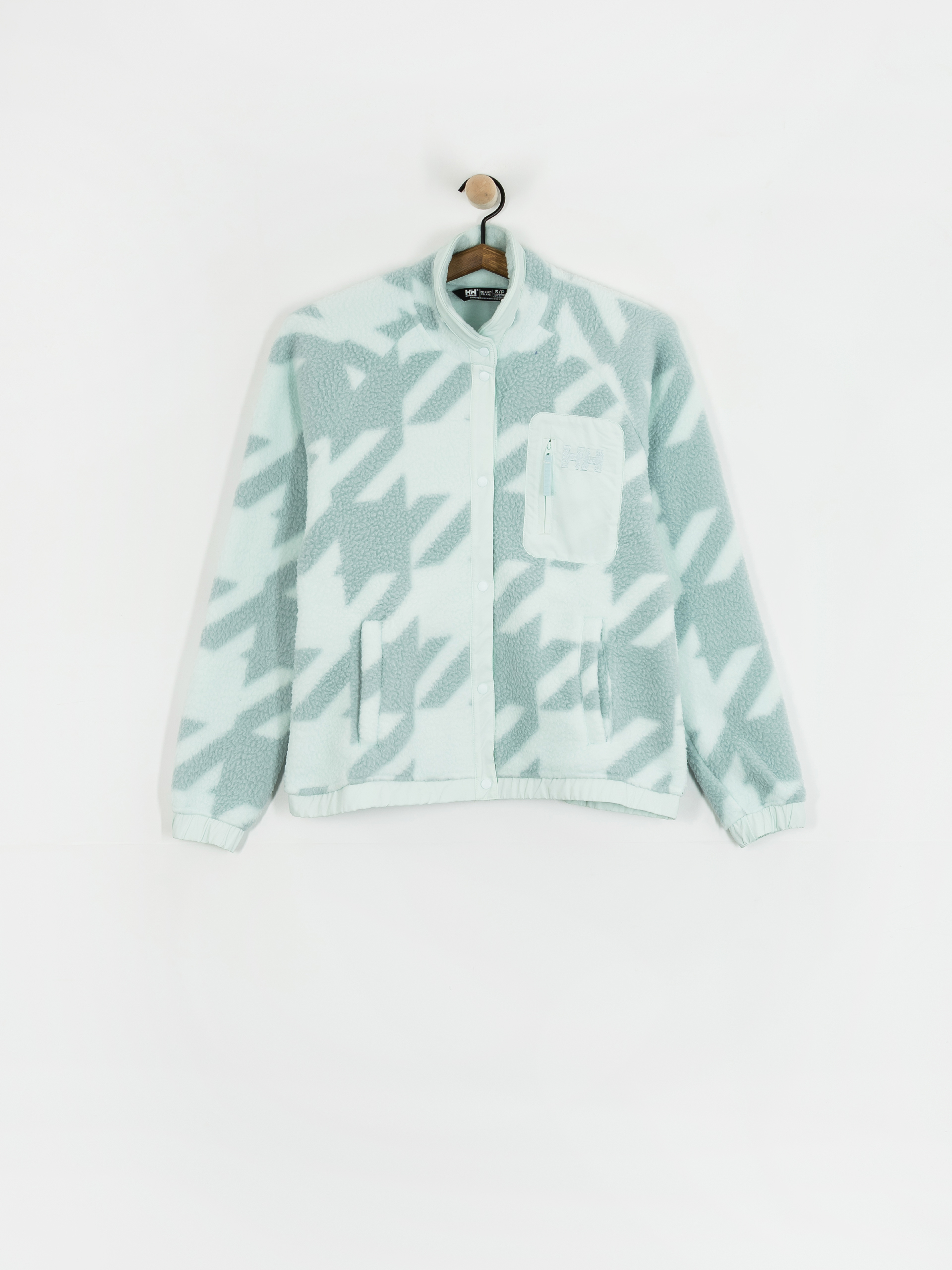 Pentru femei Hanorac din fleece Helly Hansen Imperial Printed Pile Snap (icicle houndstooth aop)