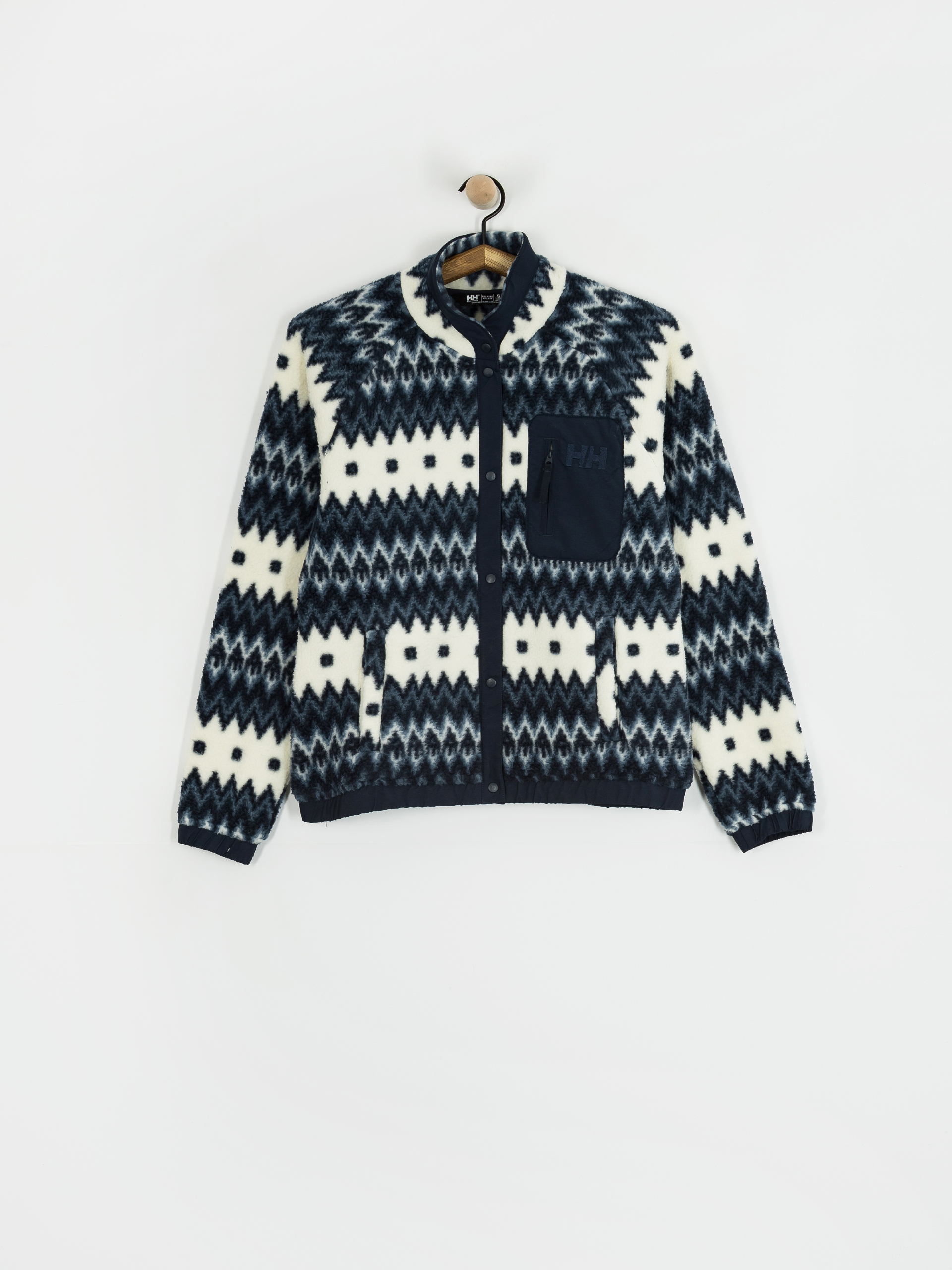 Pentru femei Hanorac din fleece Helly Hansen Imperial Printed Pile Snap (navy nordic aop)