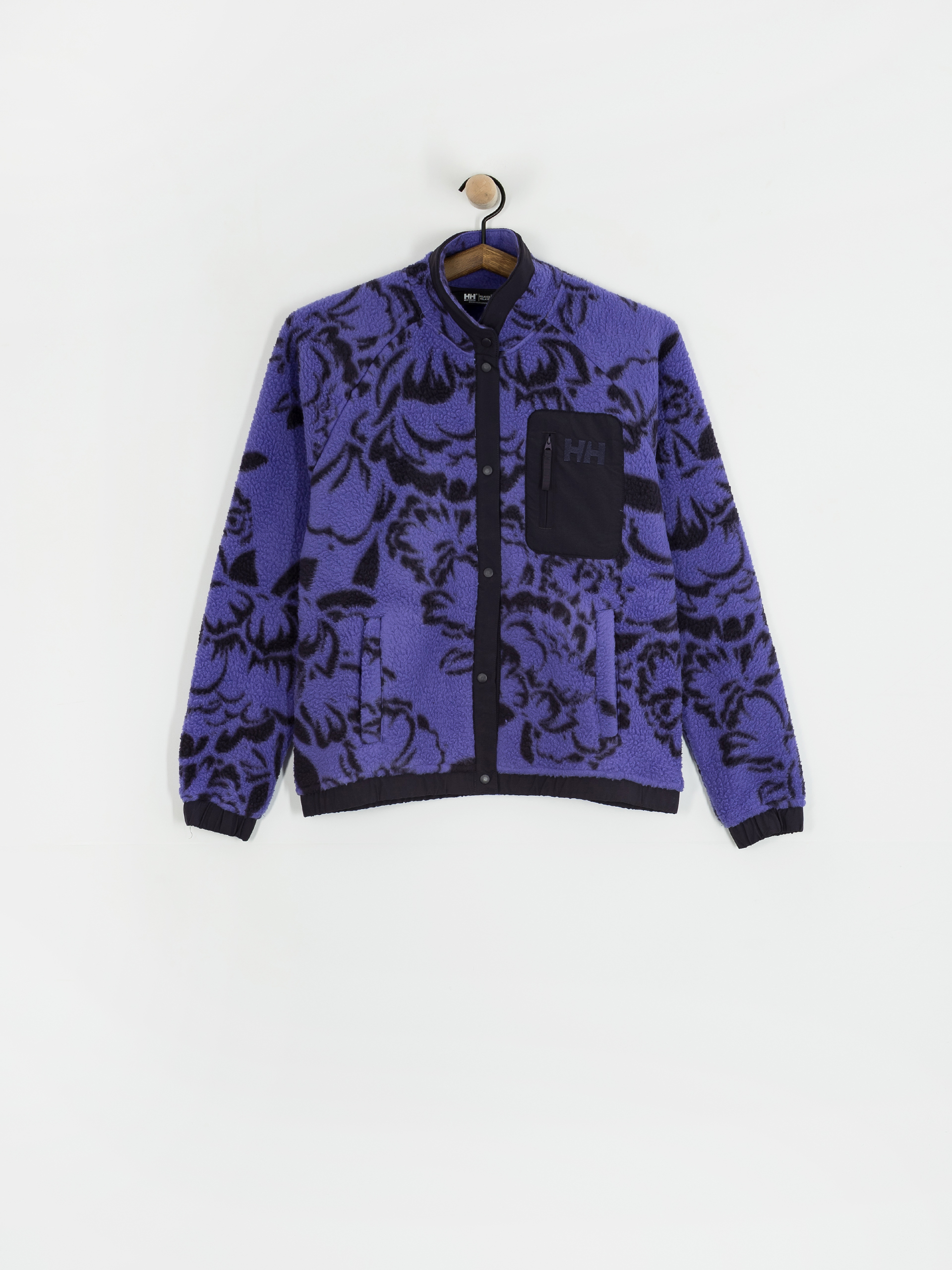 Pentru femei Hanorac din fleece Helly Hansen Imperial Printed Pile Snap (ultra violet peony aop)