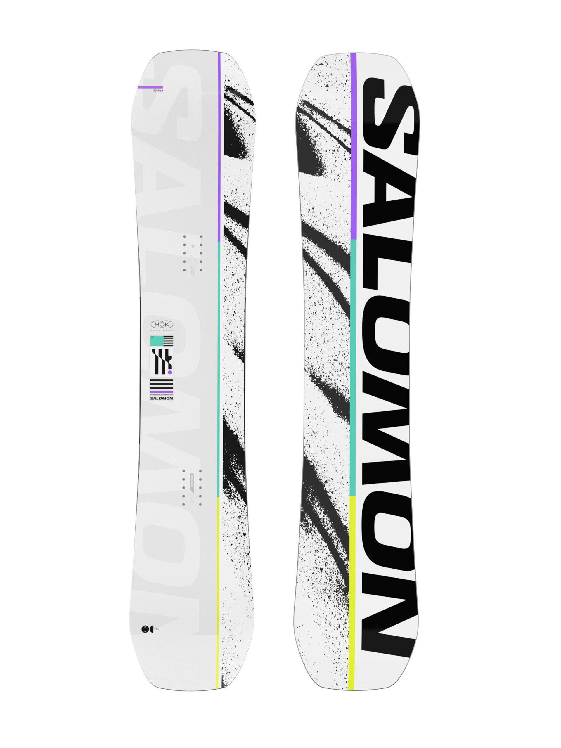 Snowboard Salomon Huck Knife - alb, multicolor (white/black)