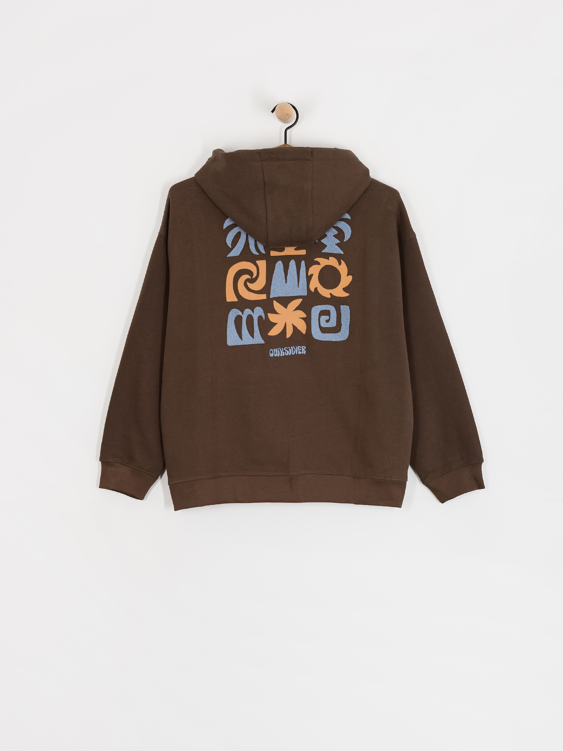 Hanorac cu glugă Quiksilver Standard HD Wmn (chocolate brown)