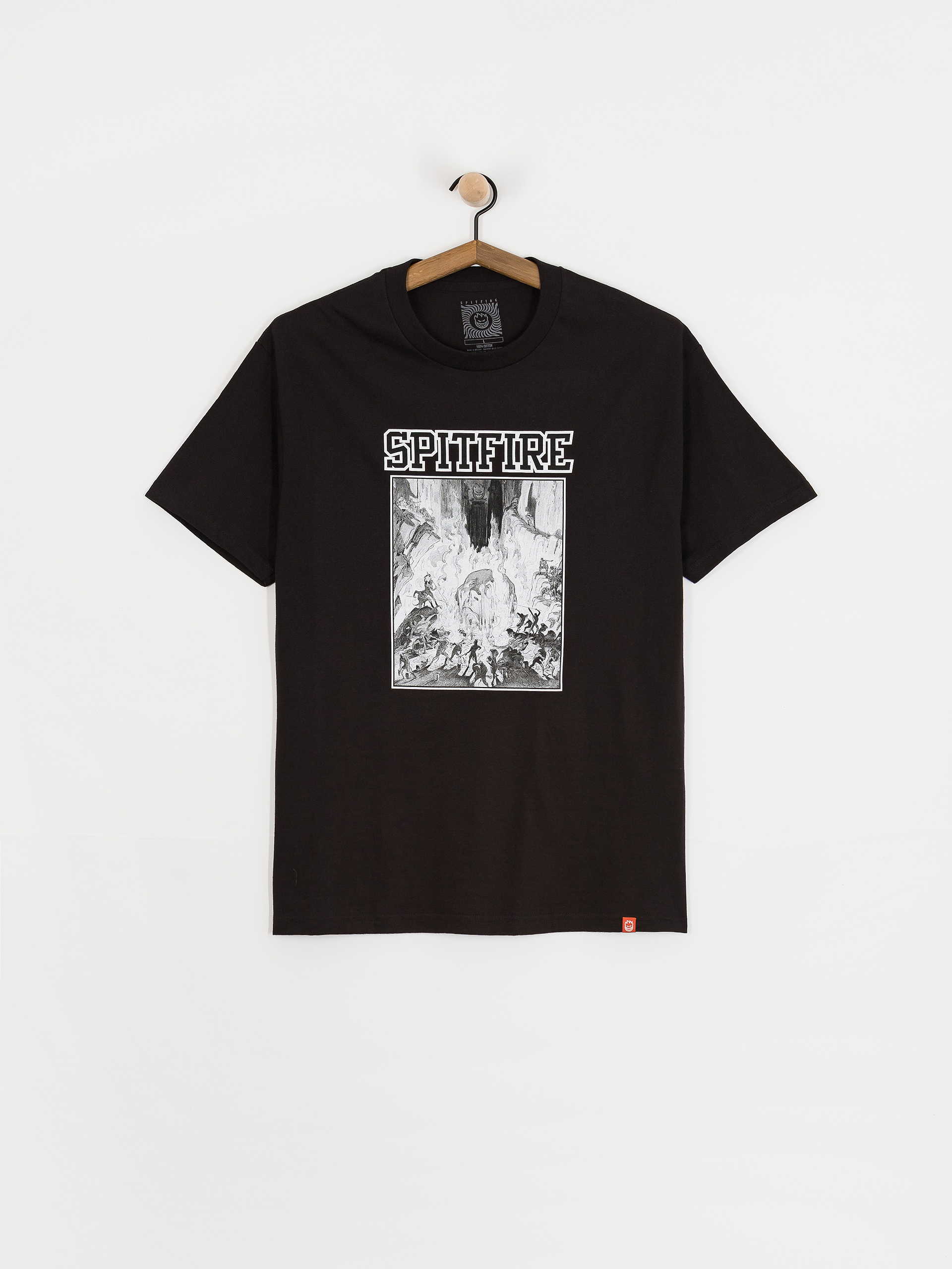 Tricou Spitfire Inferno (black w/black&white prints)