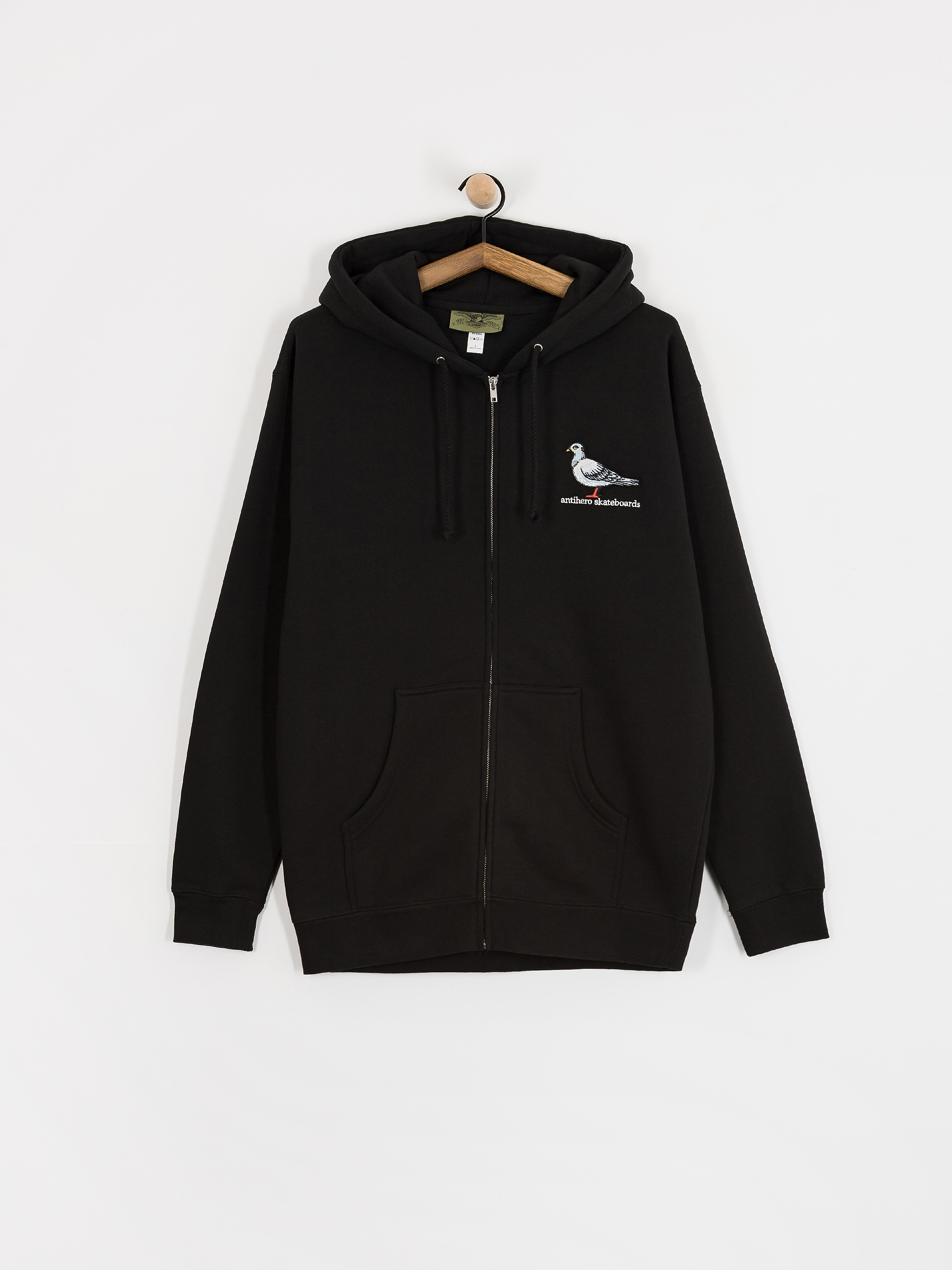 Hanorac cu glugă Antihero Lil Pigeon Emb ZHD (black w/multi color embroidery)