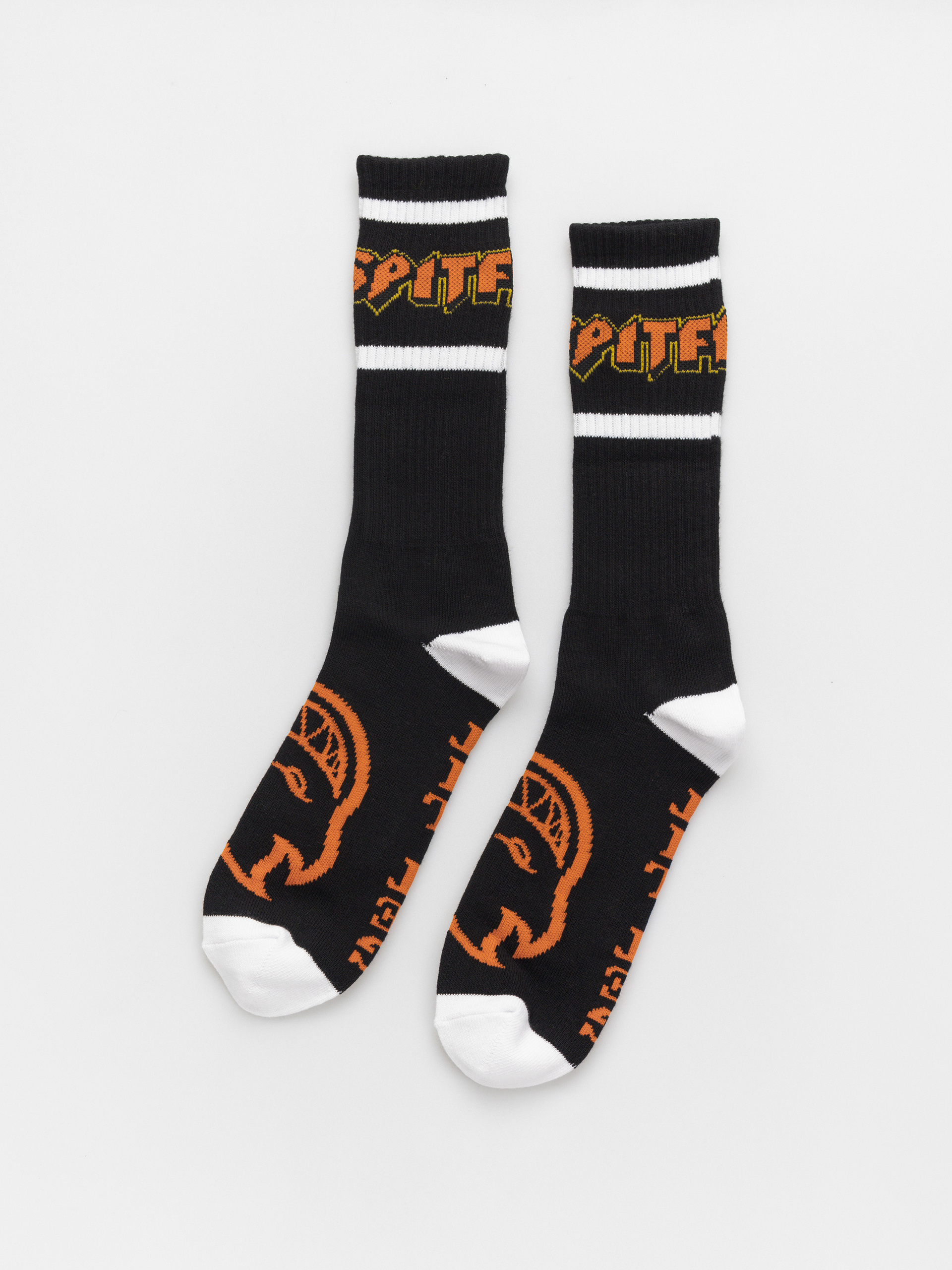 Șosete Spitfire Hellfire Script (black/white/orange)