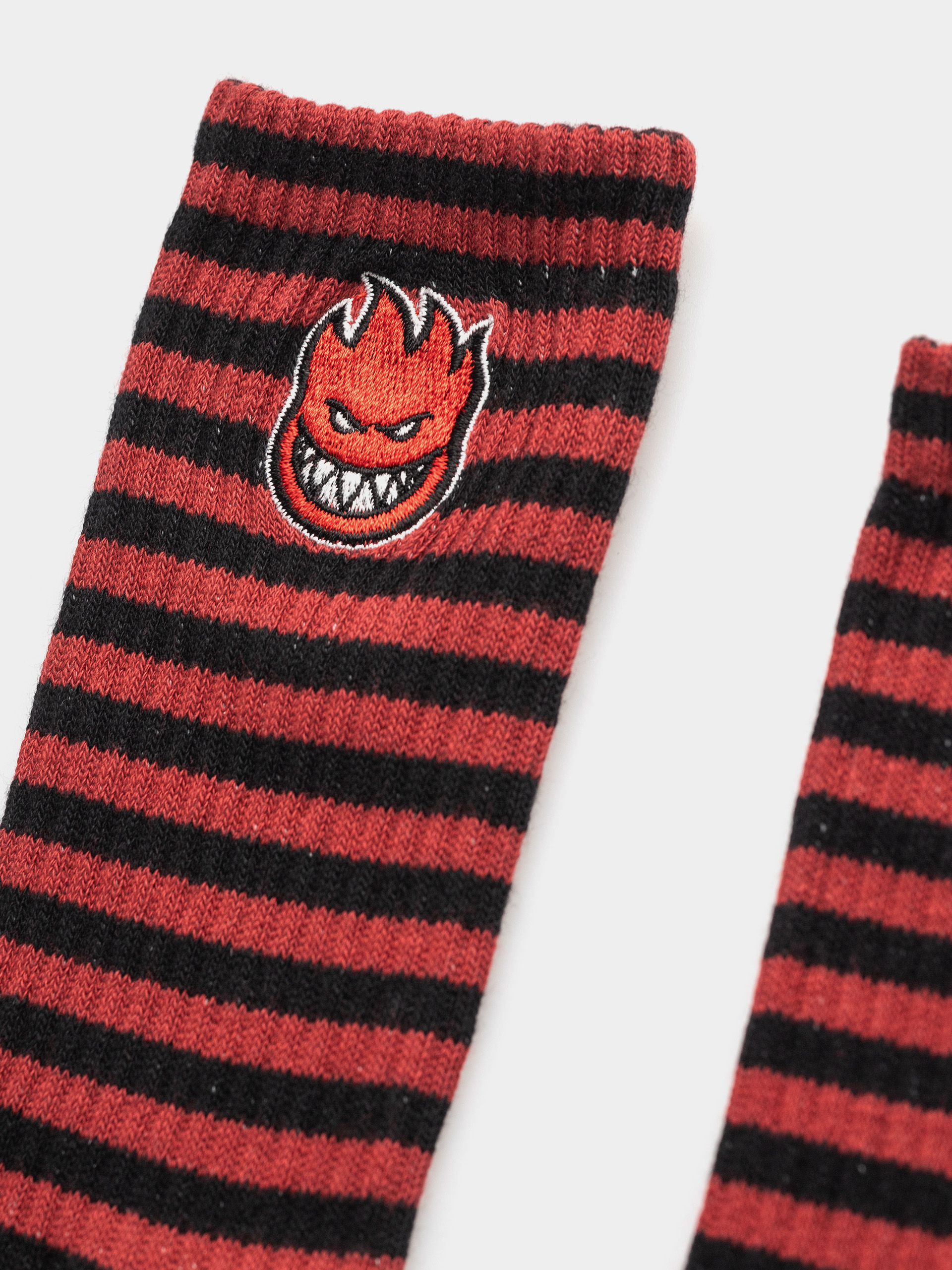 Șosete Spitfire Bighead Fill Emb Stripe (black/dr red)