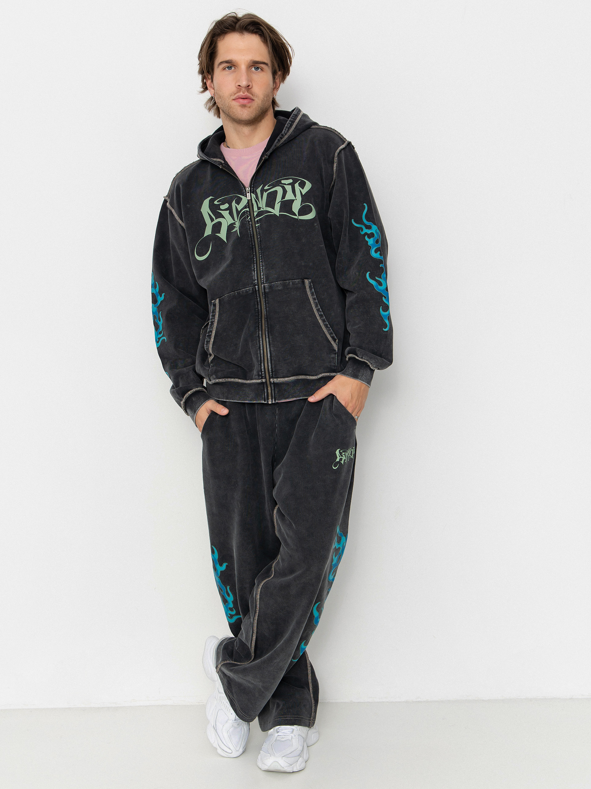 Hanorac cu glugă RipNDip Squabble Up HD (black vintage wash)