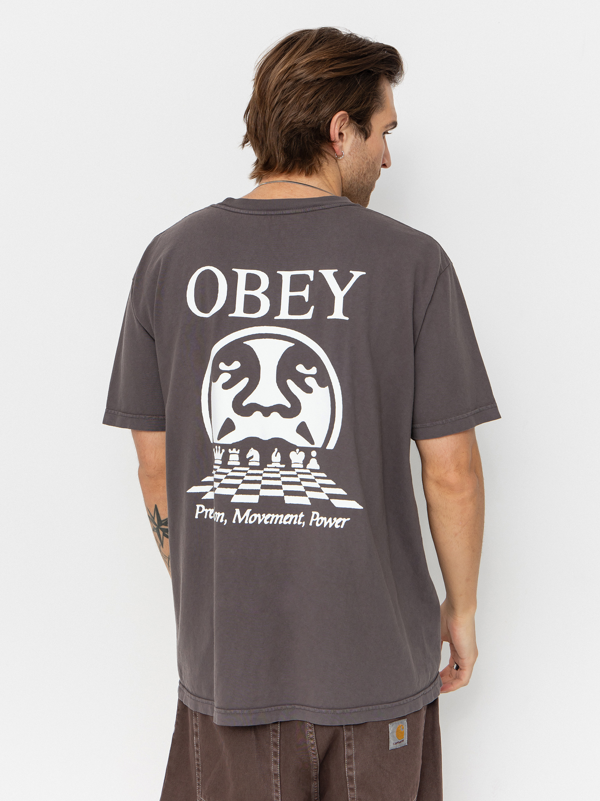 Tricou OBEY Obey Precision (pigment dusty black)
